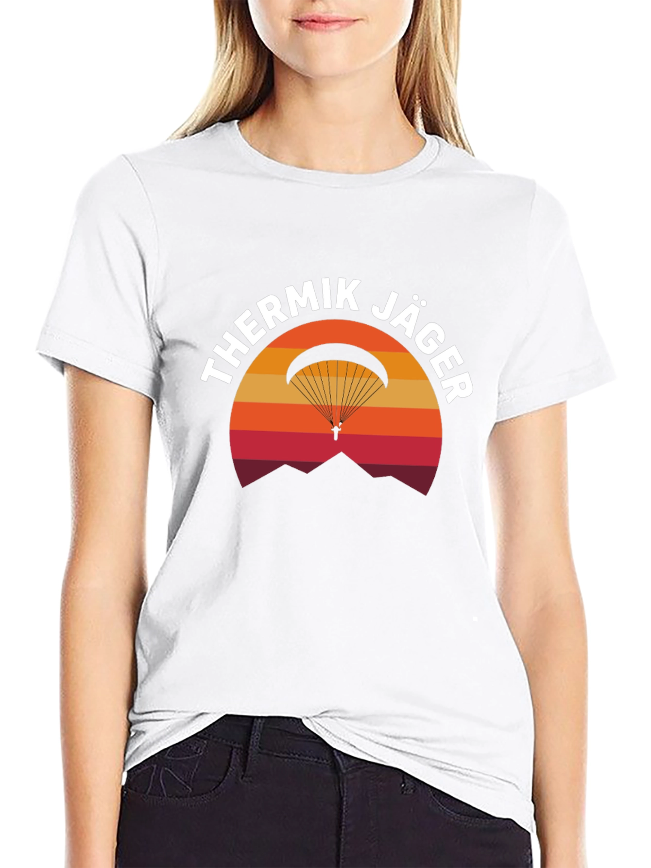 Black Thermik Jäger Paragliding T-Shirt view 9