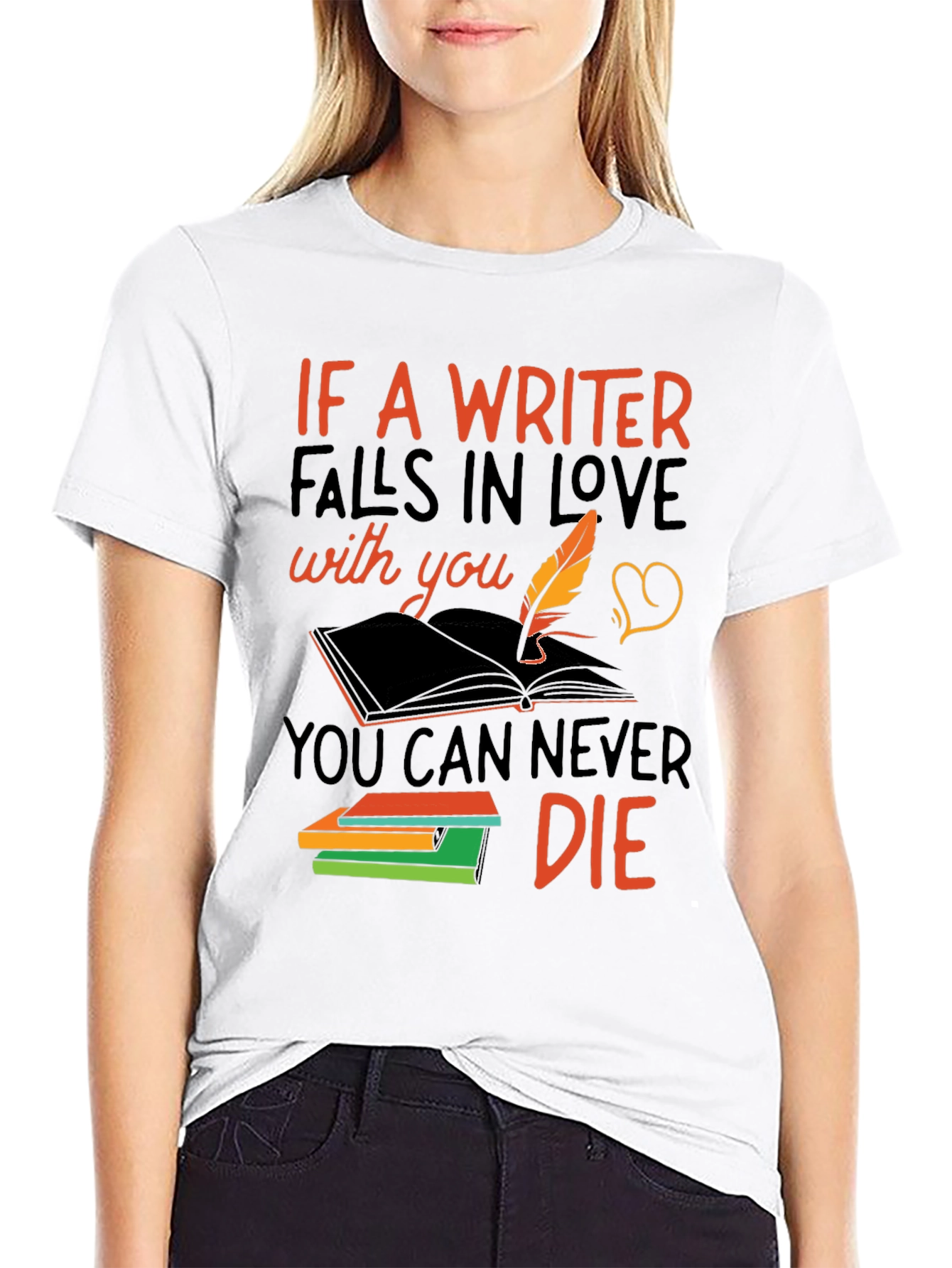 Black Writer Love Never Die T-Shirt view 9