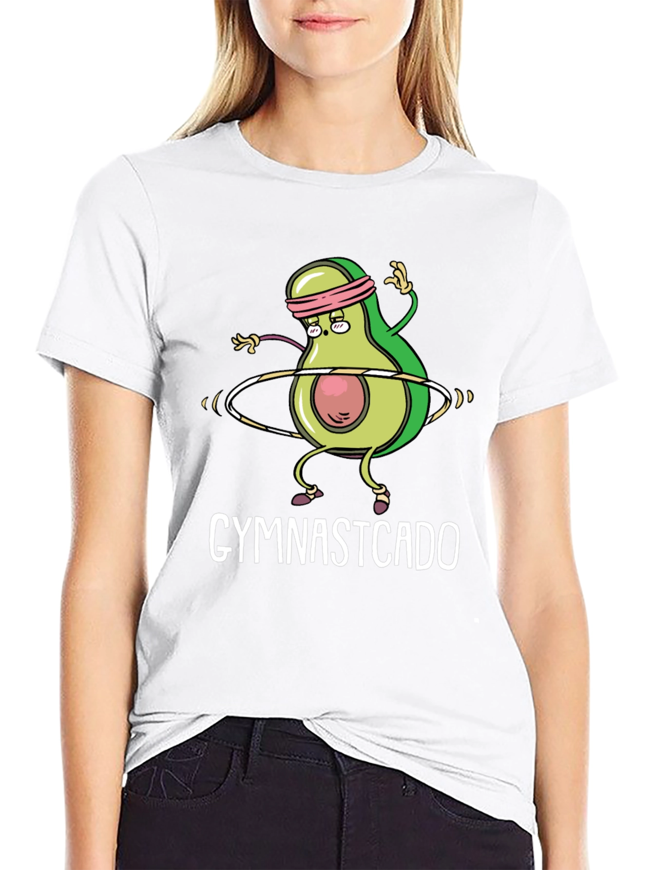Black Gymnastcado Avocado Gymnast T-Shirt view 9