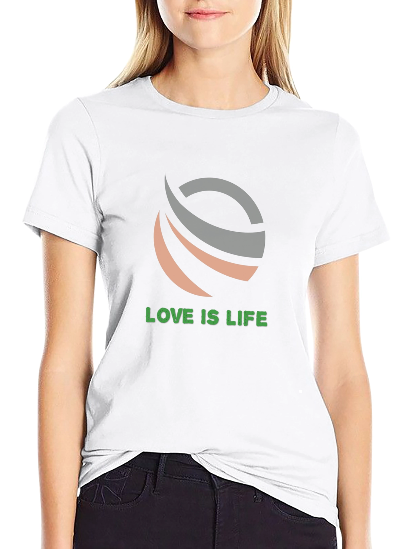 Black Love is Life T-Shirt - Black Crew Neck Tee view 9