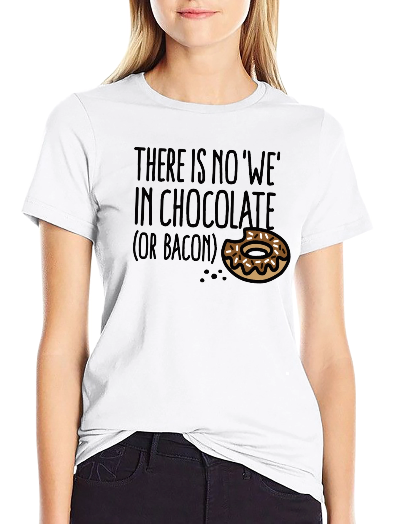 Black Funny Chocolate and Bacon T-Shirt view 9