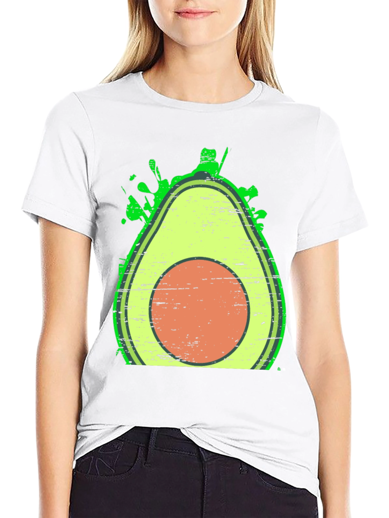 Black Avocado Graphic Tee - Trendy Fruit Lover Shirt view 9