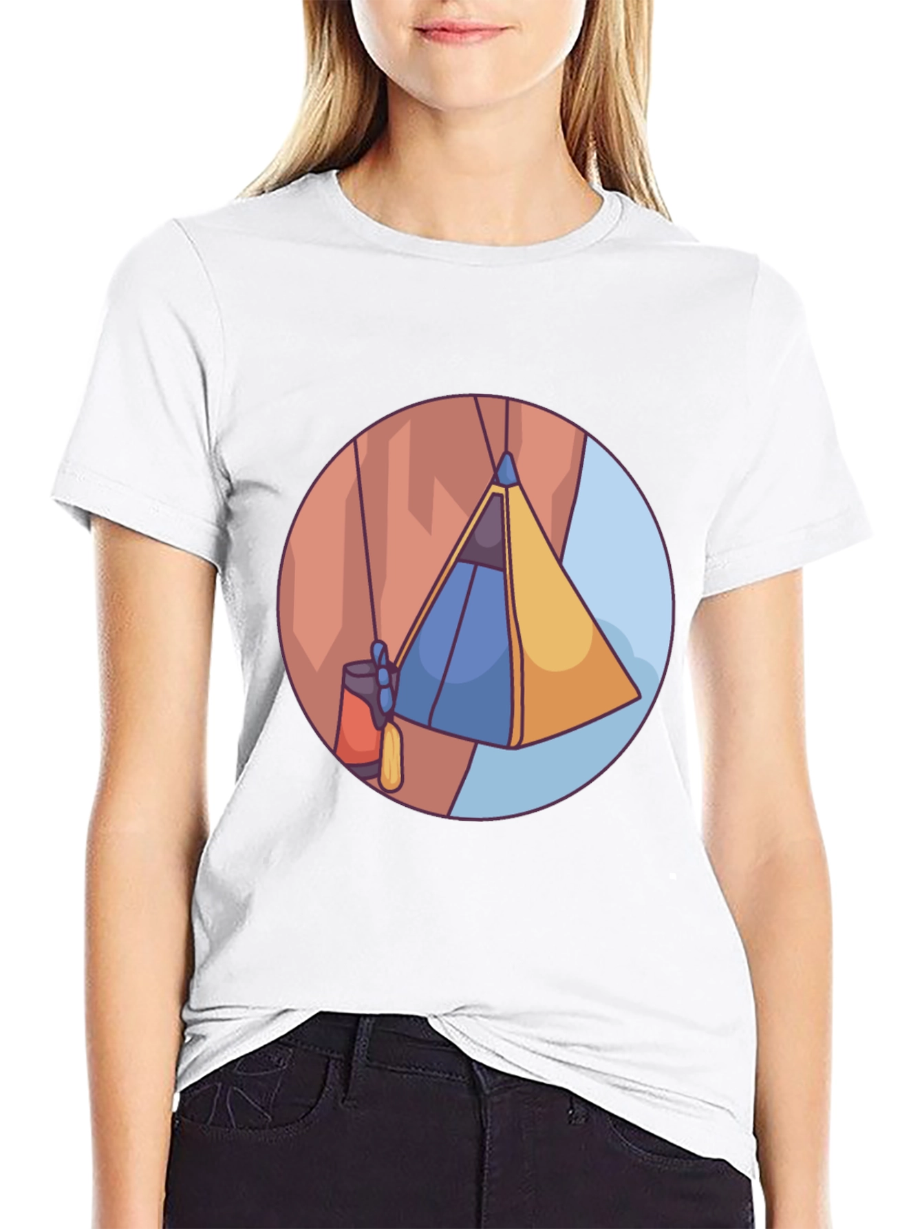 Black Cliffside Tent T-Shirt - Adventure Ready view 9