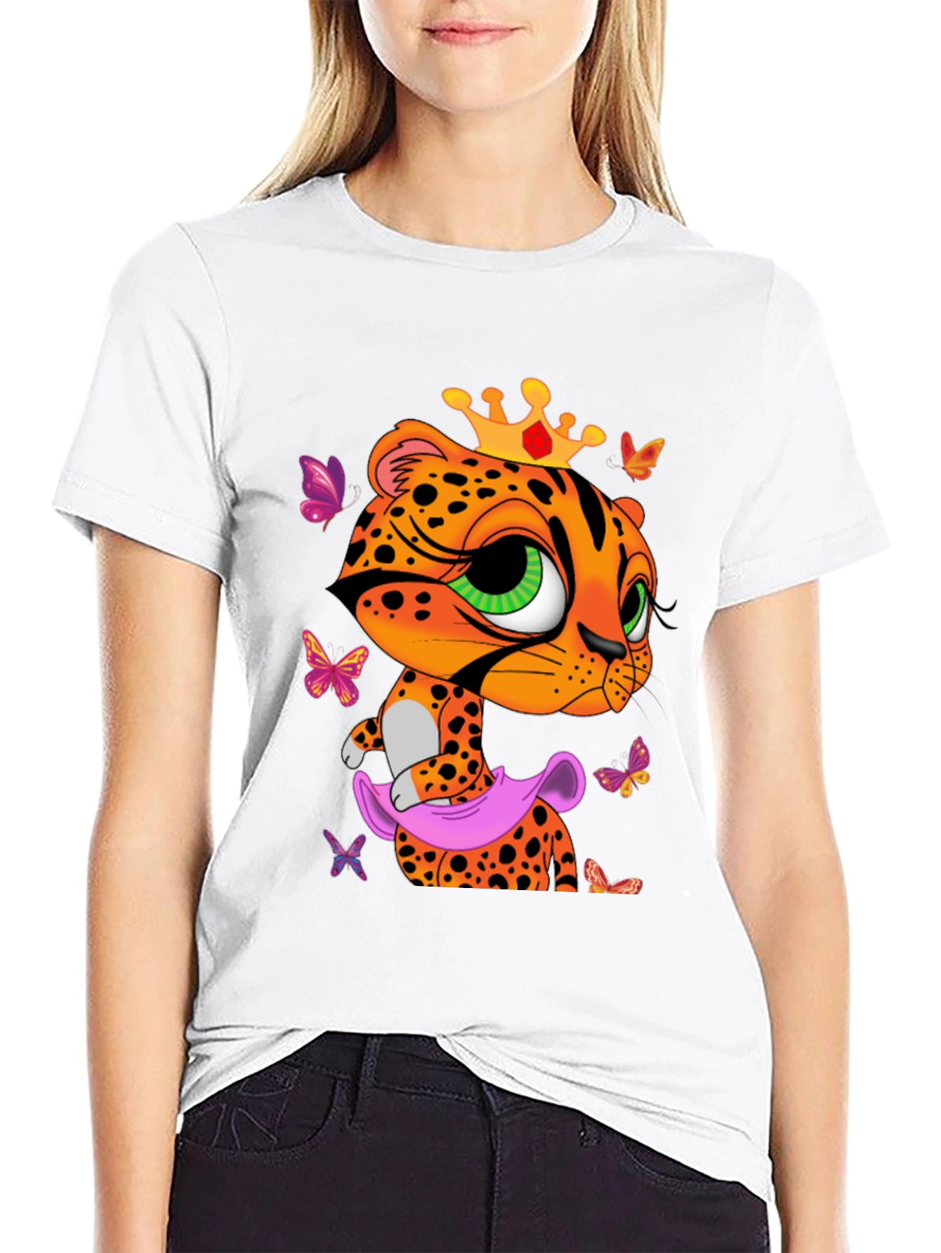Black Leopard Princess T-Shirt - Fun & Stylish view 9