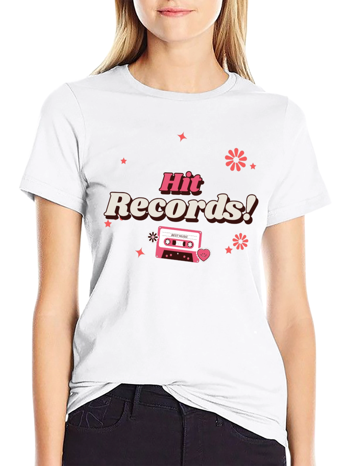 Black Hit Records Retro Cassette Graphic Tee view 9