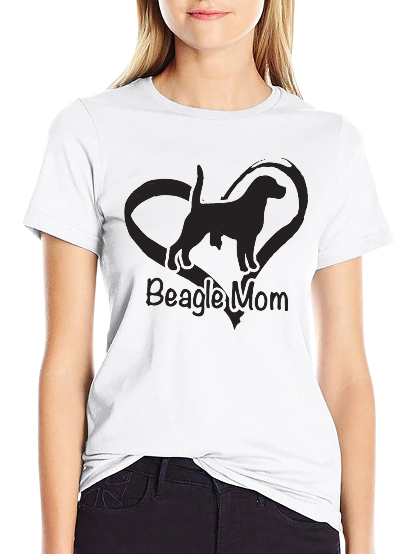 Black Beagle Mom T-Shirt: Cute Dog Lover Tee view 9