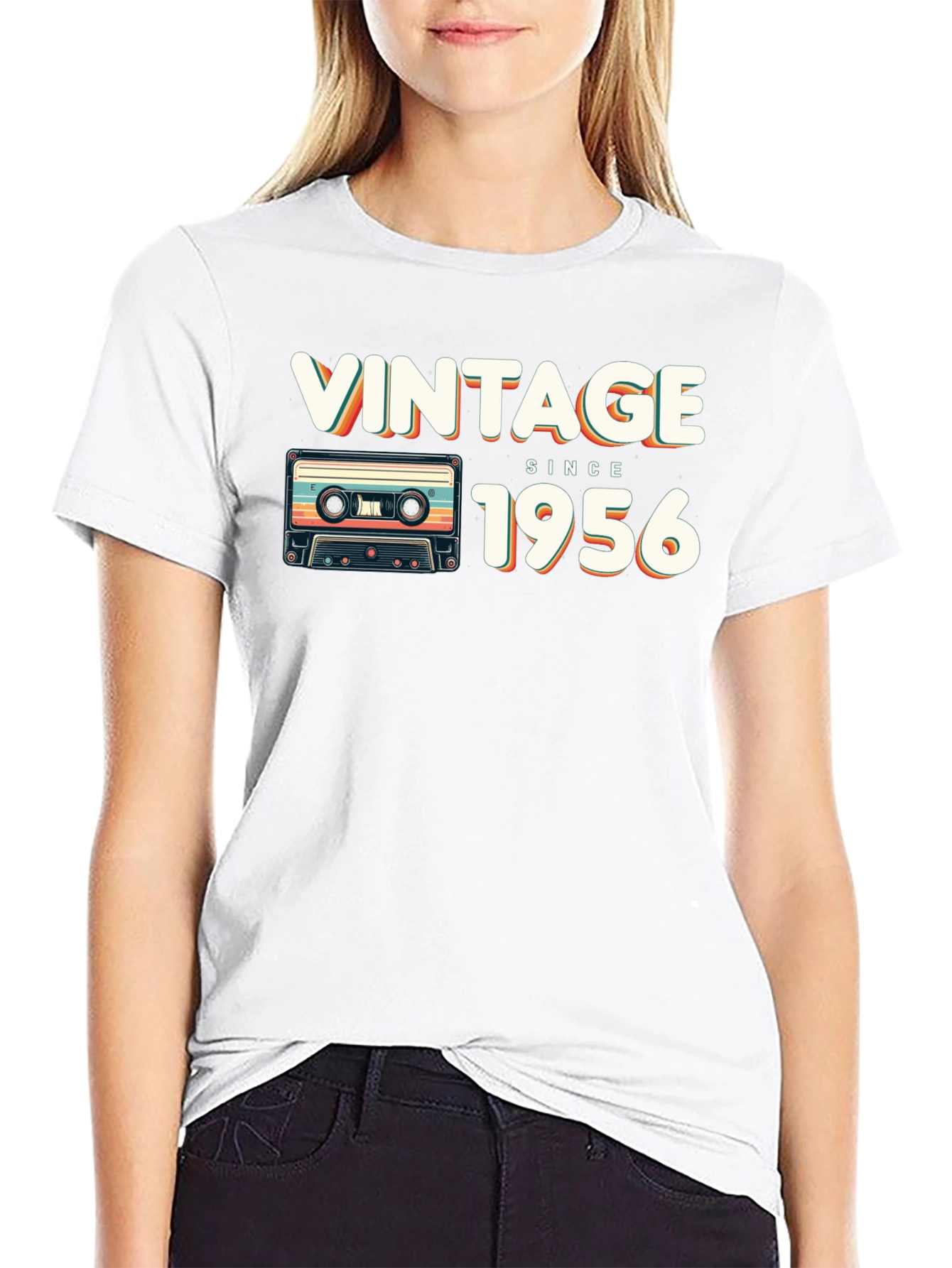 Black Vintage Since 1956 Cassette T-Shirt view 9
