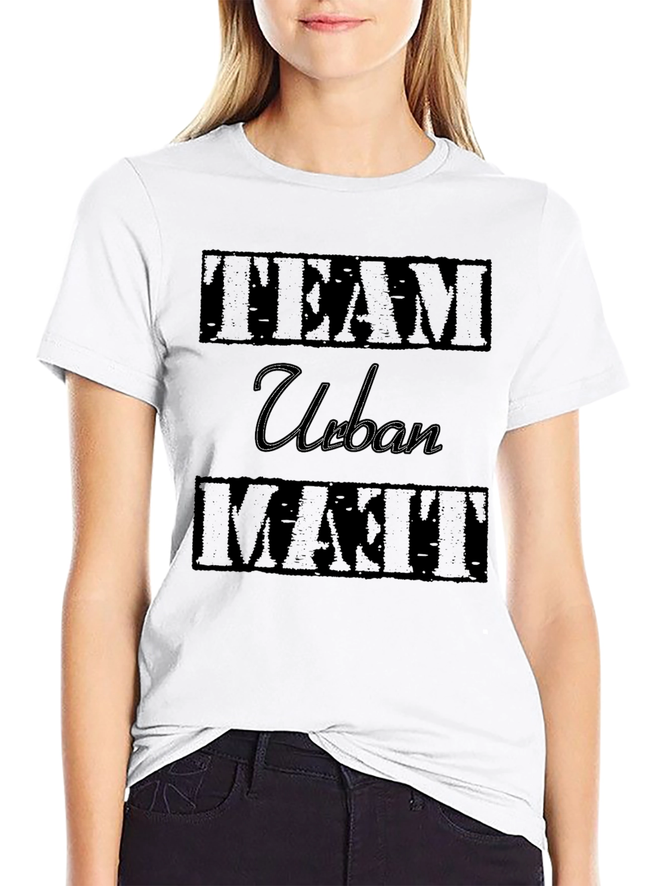 Black Team Urban Matt Graphic T-Shirt - Cool Casual Tee view 9