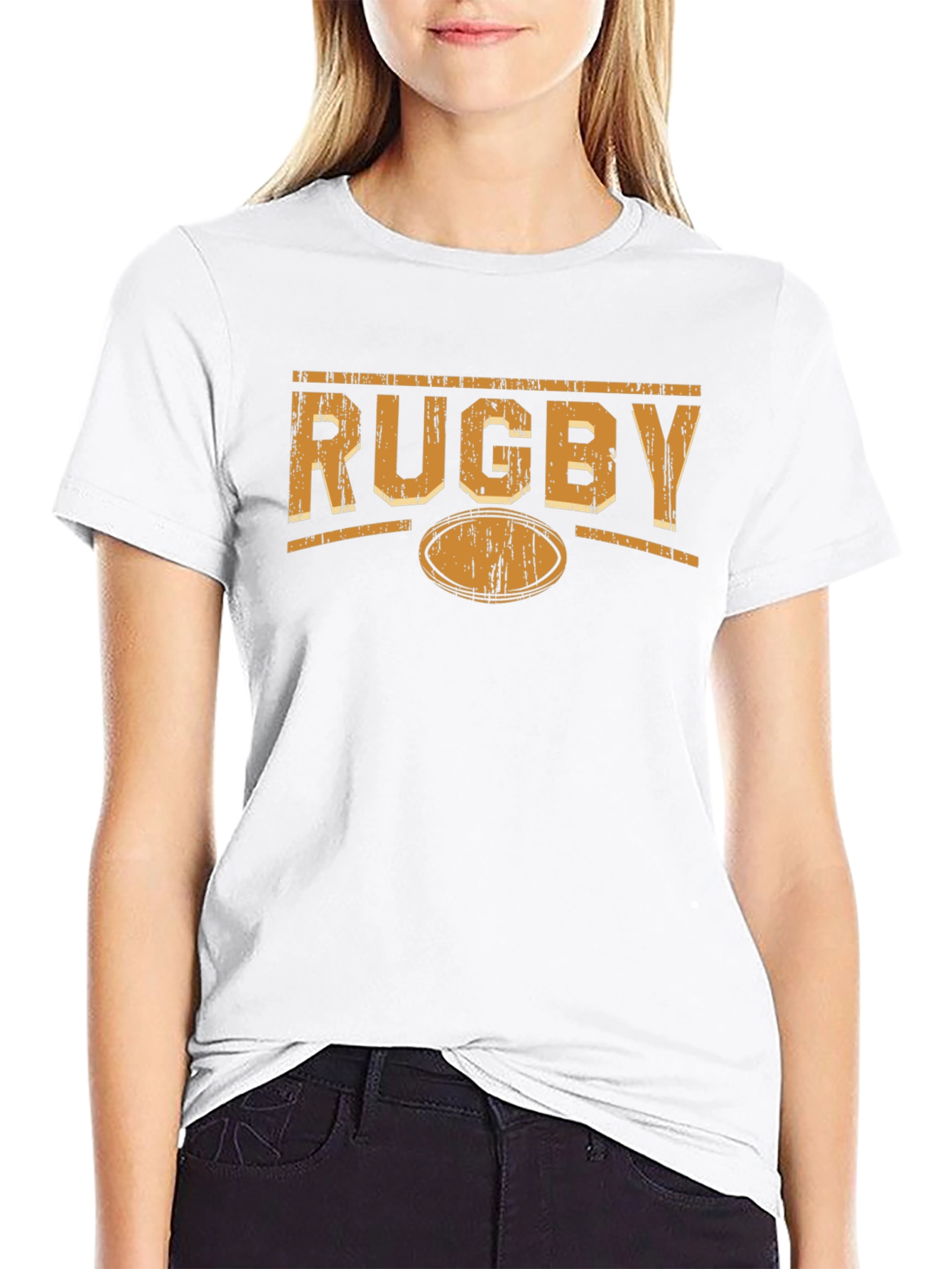 Black Rugby Graphic Black T-Shirt view 9