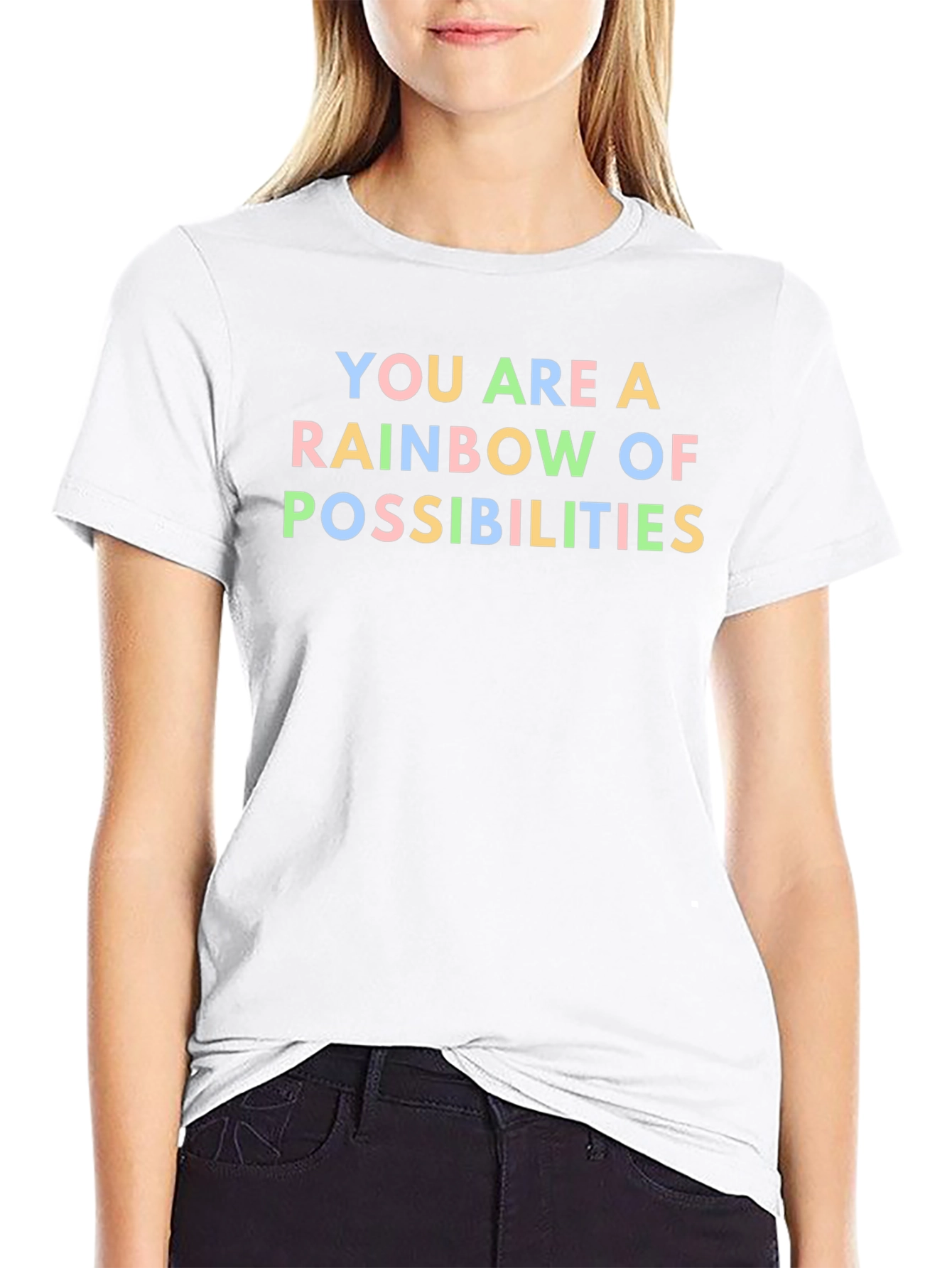 Black Rainbow of Possibilities Graphic T-Shirt view 9
