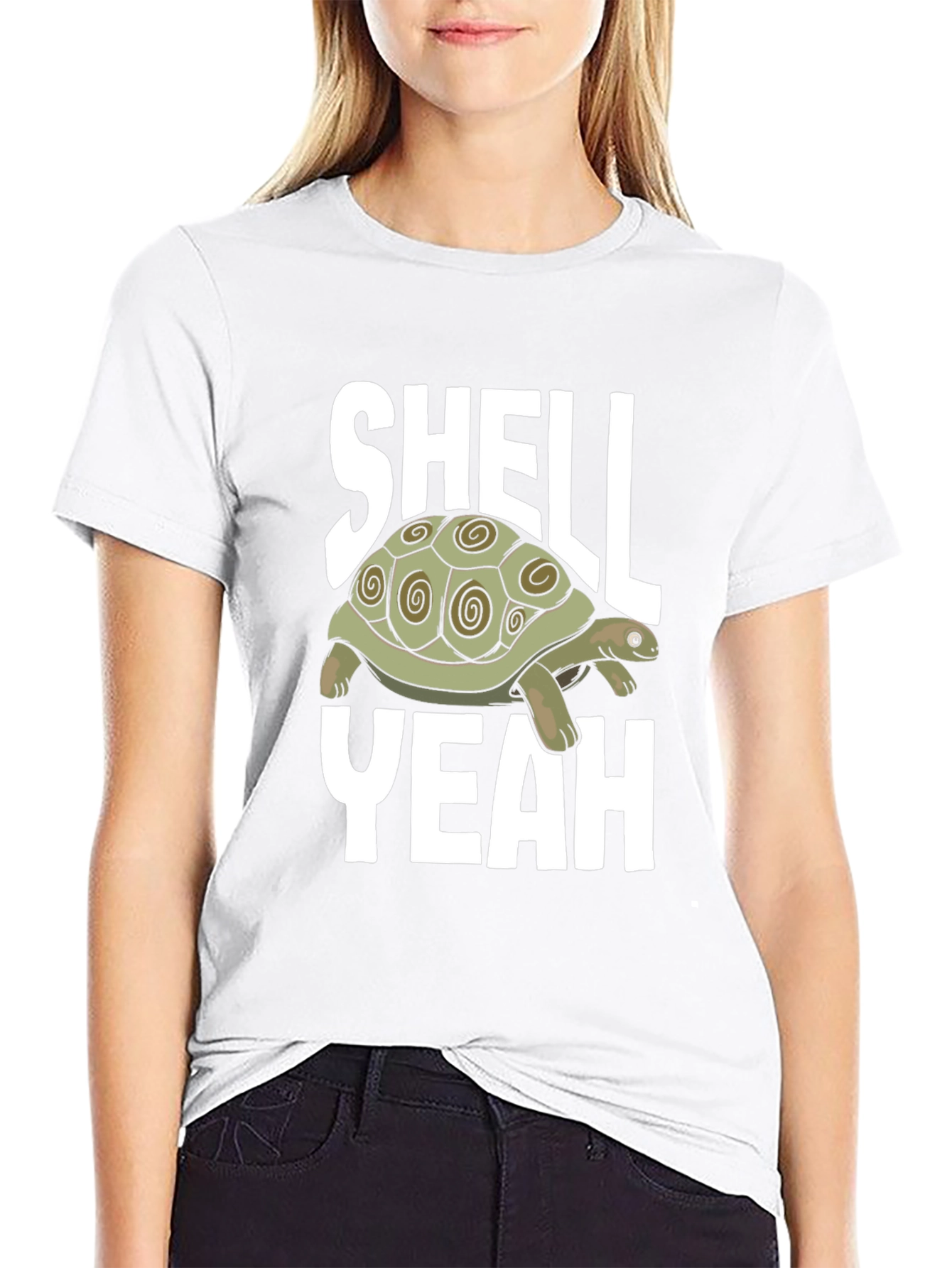Black Shell Yeah Turtle Graphic T-Shirt view 9