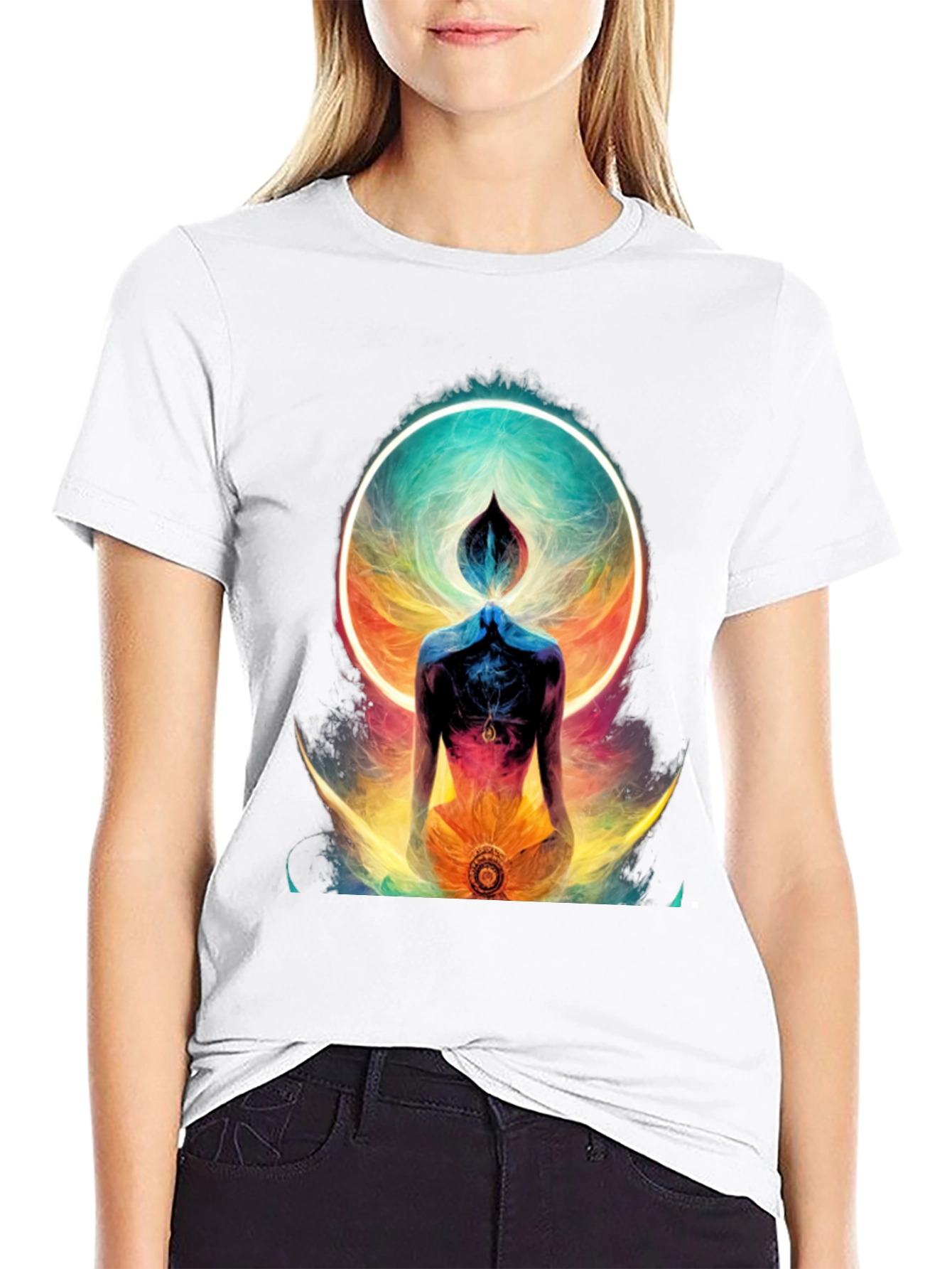 Black Mystic Aura Graphic Tee - Black view 9