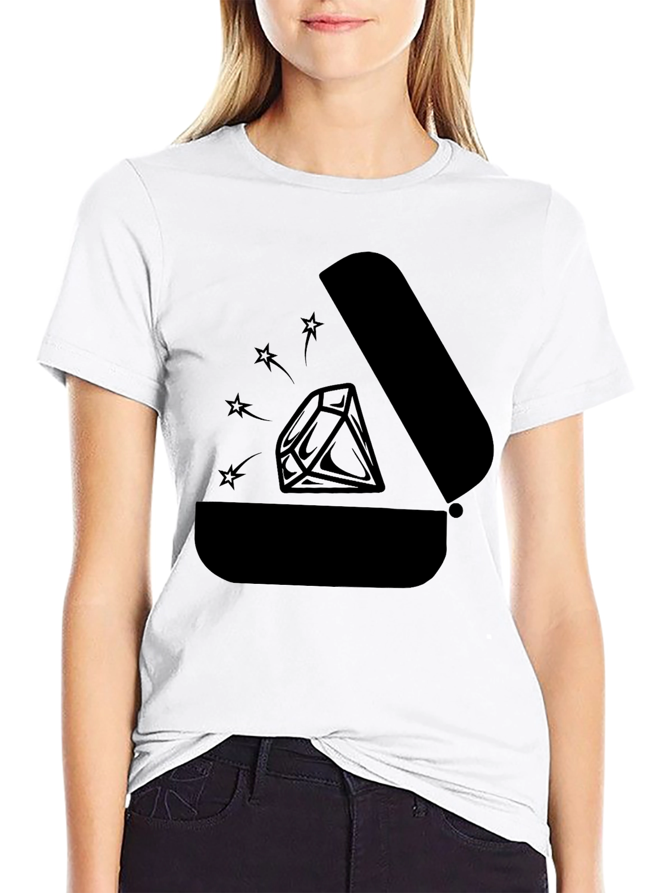 Black Diamond Ring Box Graphic Tee - Black view 9