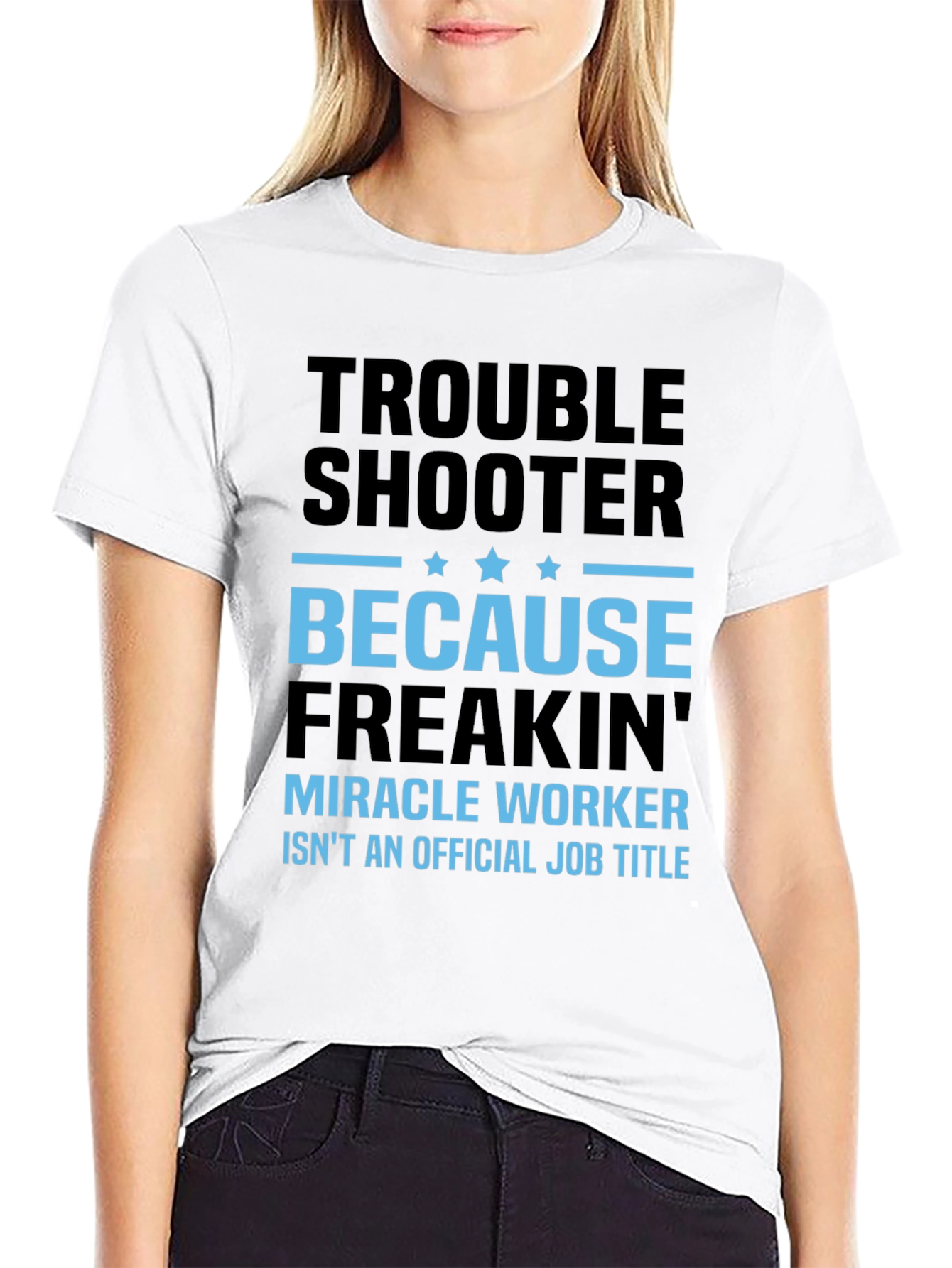 Black Trouble Shooter T-Shirt - Miracle Worker Tee view 9