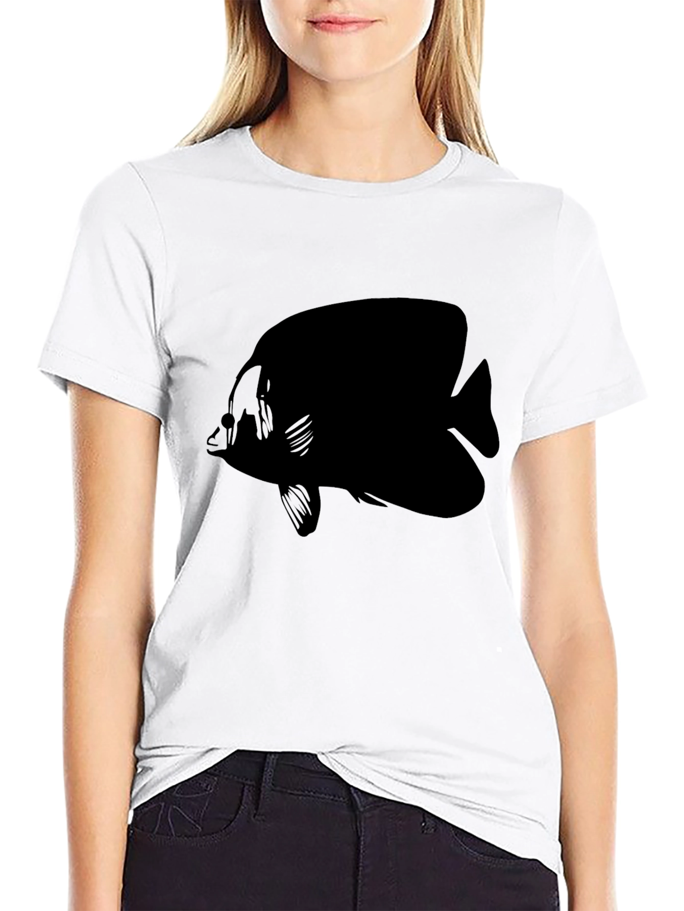 Black Black Fish Graphic T-Shirt view 9