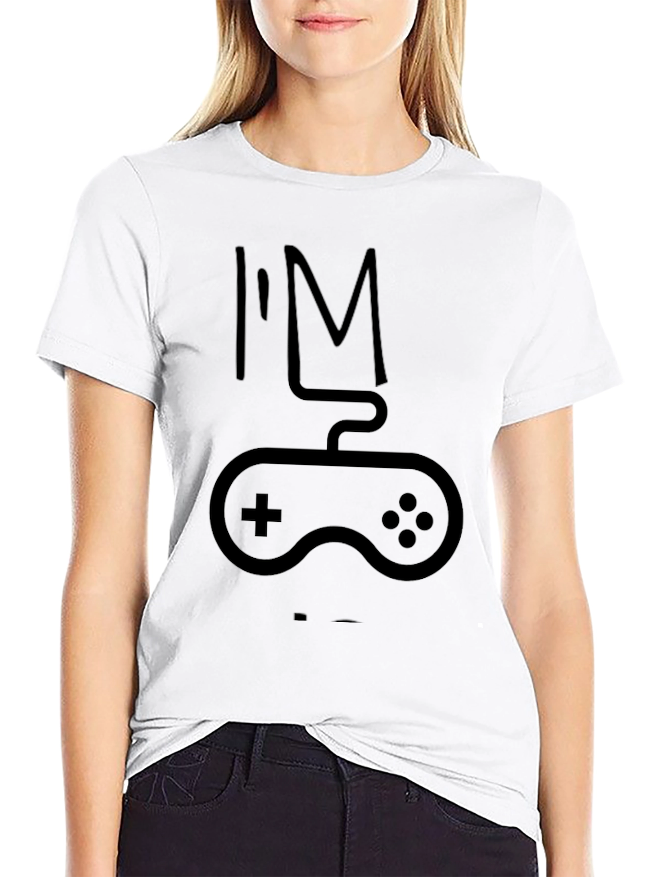 Black I'm a Gamer T-Shirt - Black Cotton Tee view 9