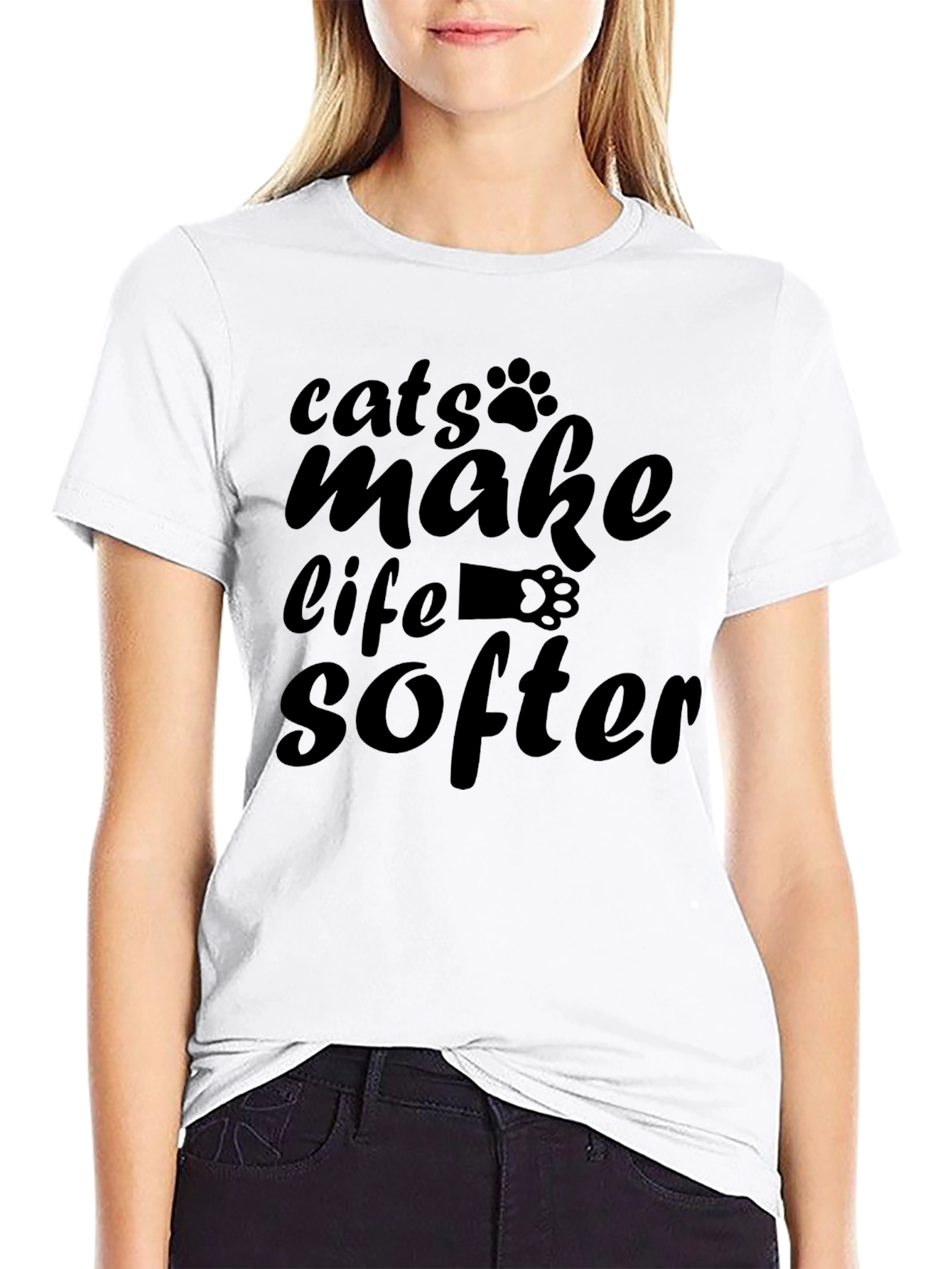 Black Cats Make Life Softer T-Shirt view 9
