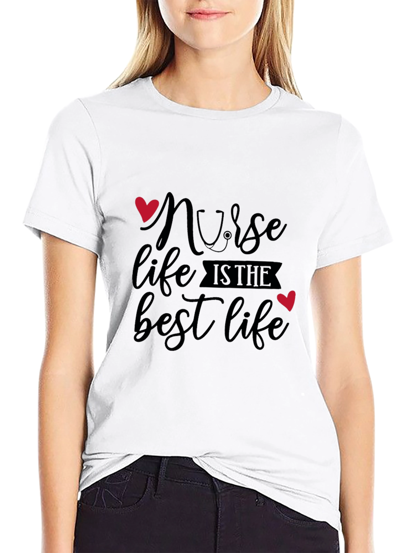 Black Nurse Life Best Life Black T-Shirt view 9