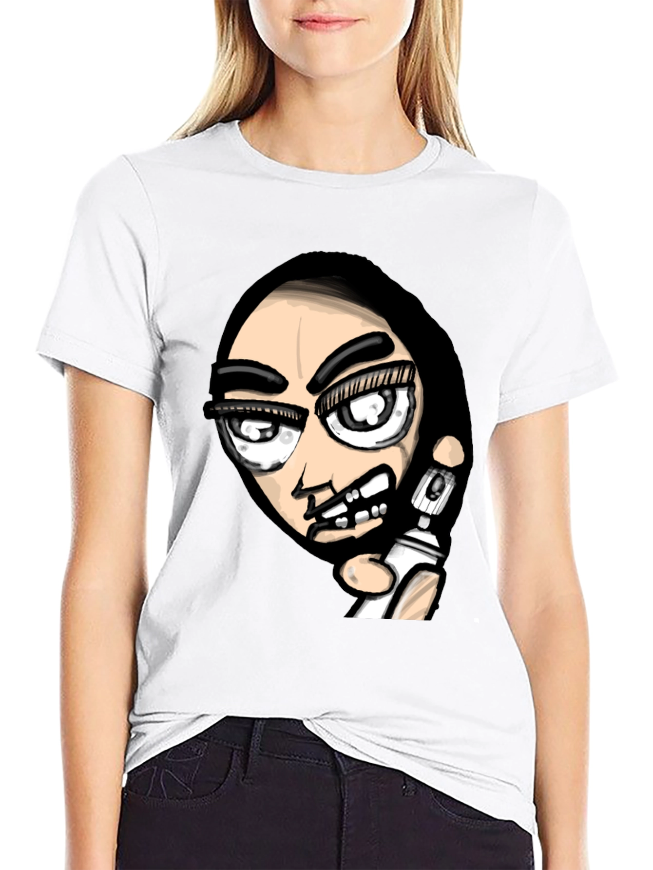 Black Edgy Graffiti Artist Graphic Black T-Shirt view 9