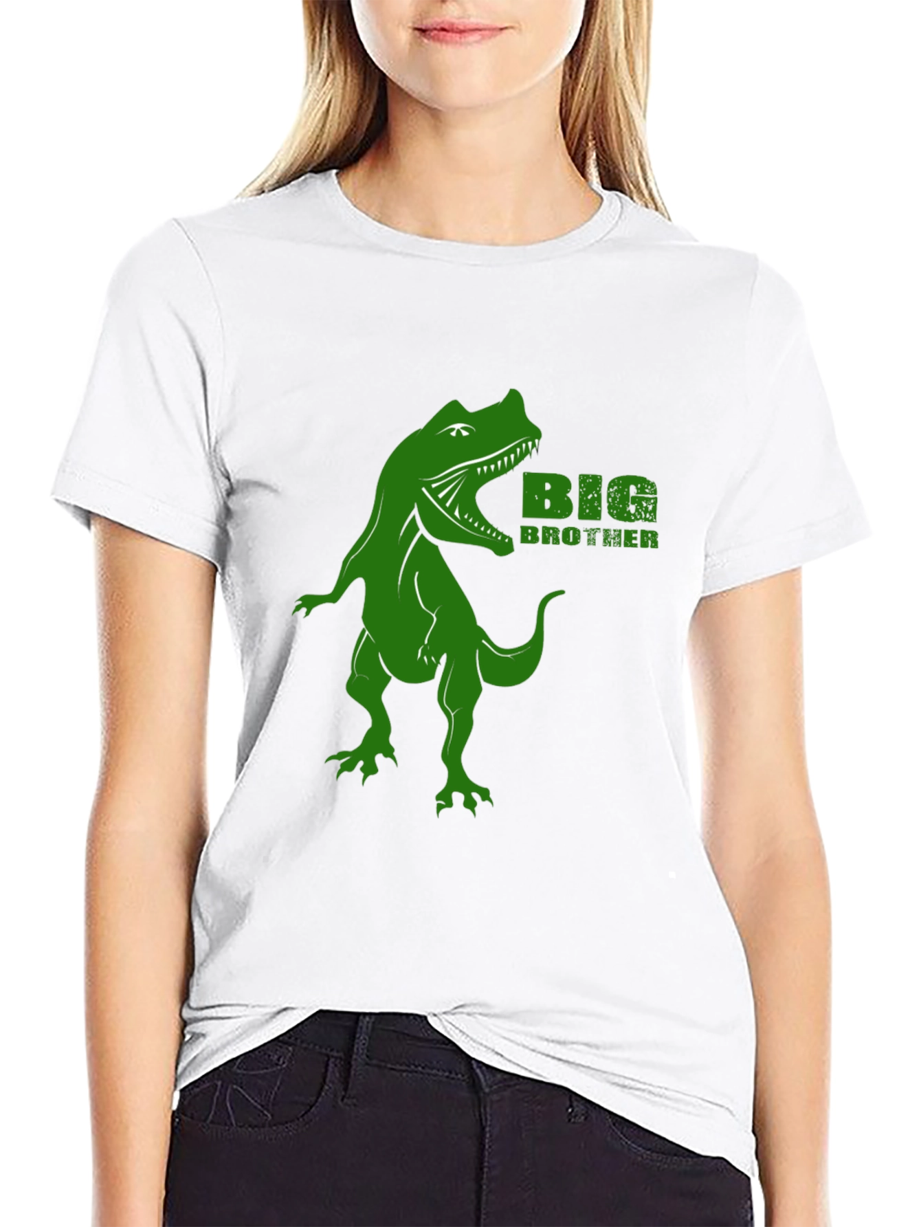 Black Big Brother Dinosaur T-Shirt - Black Dino Tee view 9