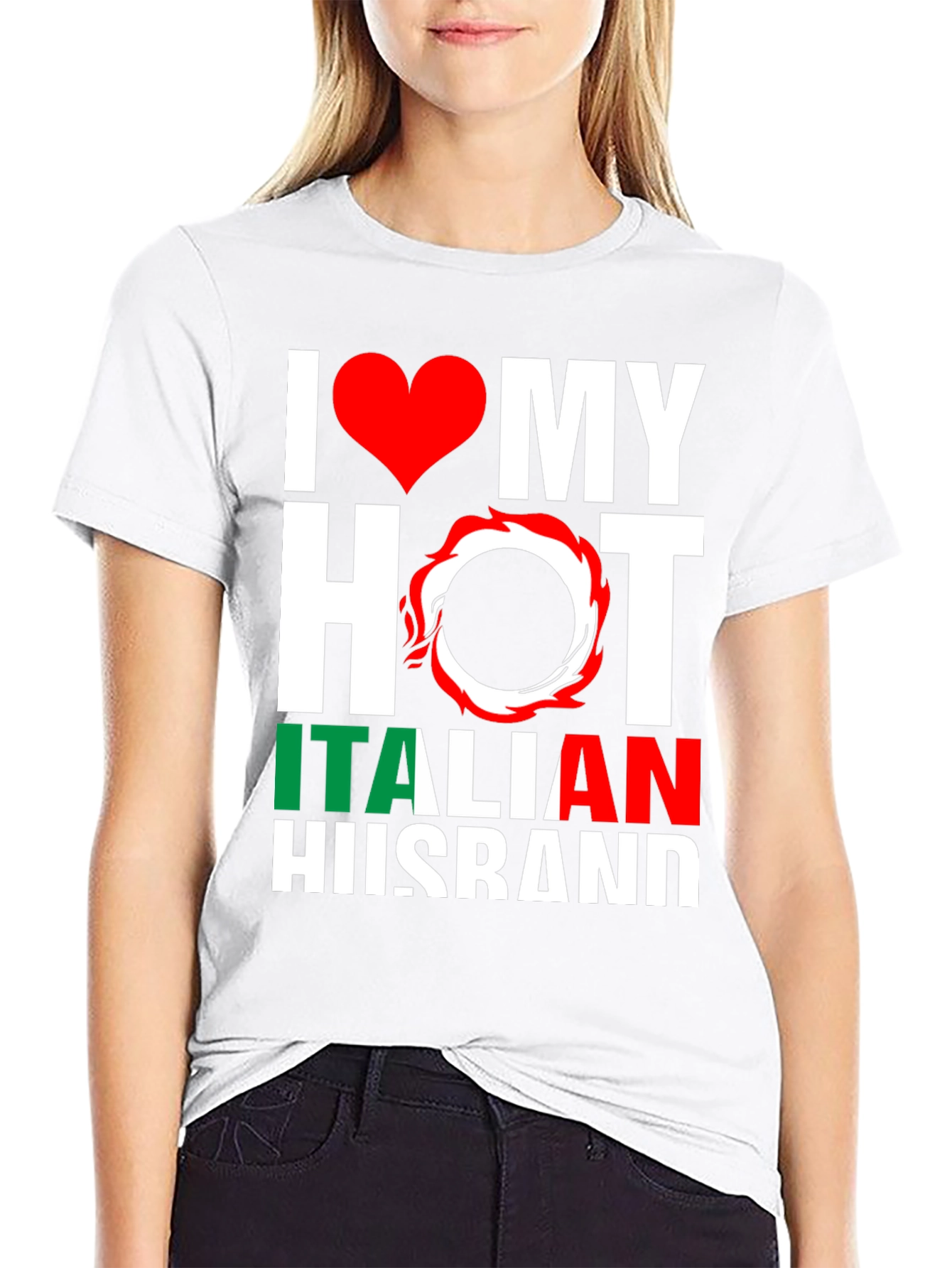 Black I Love My Hot Italian Husband T-Shirt view 9