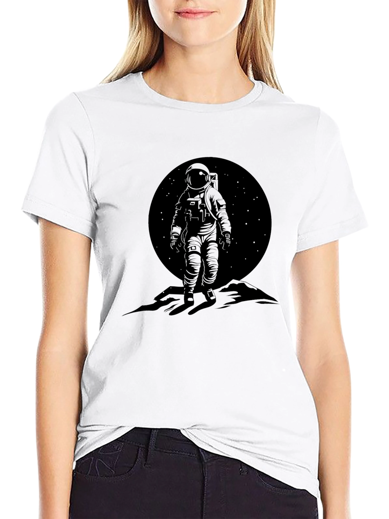 Black Astronaut Graphic Tee - Space Explorer Design view 9
