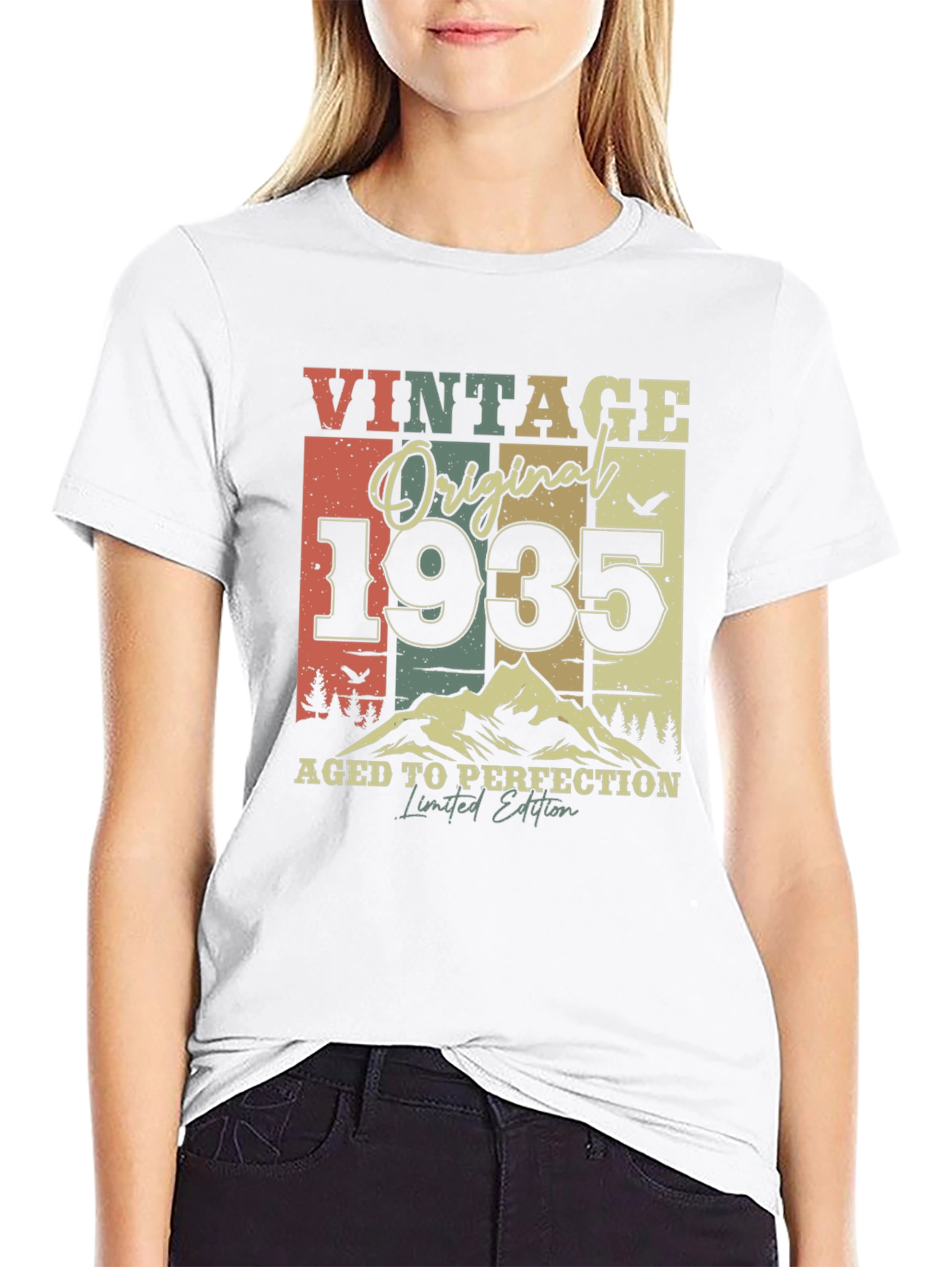 Black Vintage 1935 Aged to Perfection T-Shirt view 9