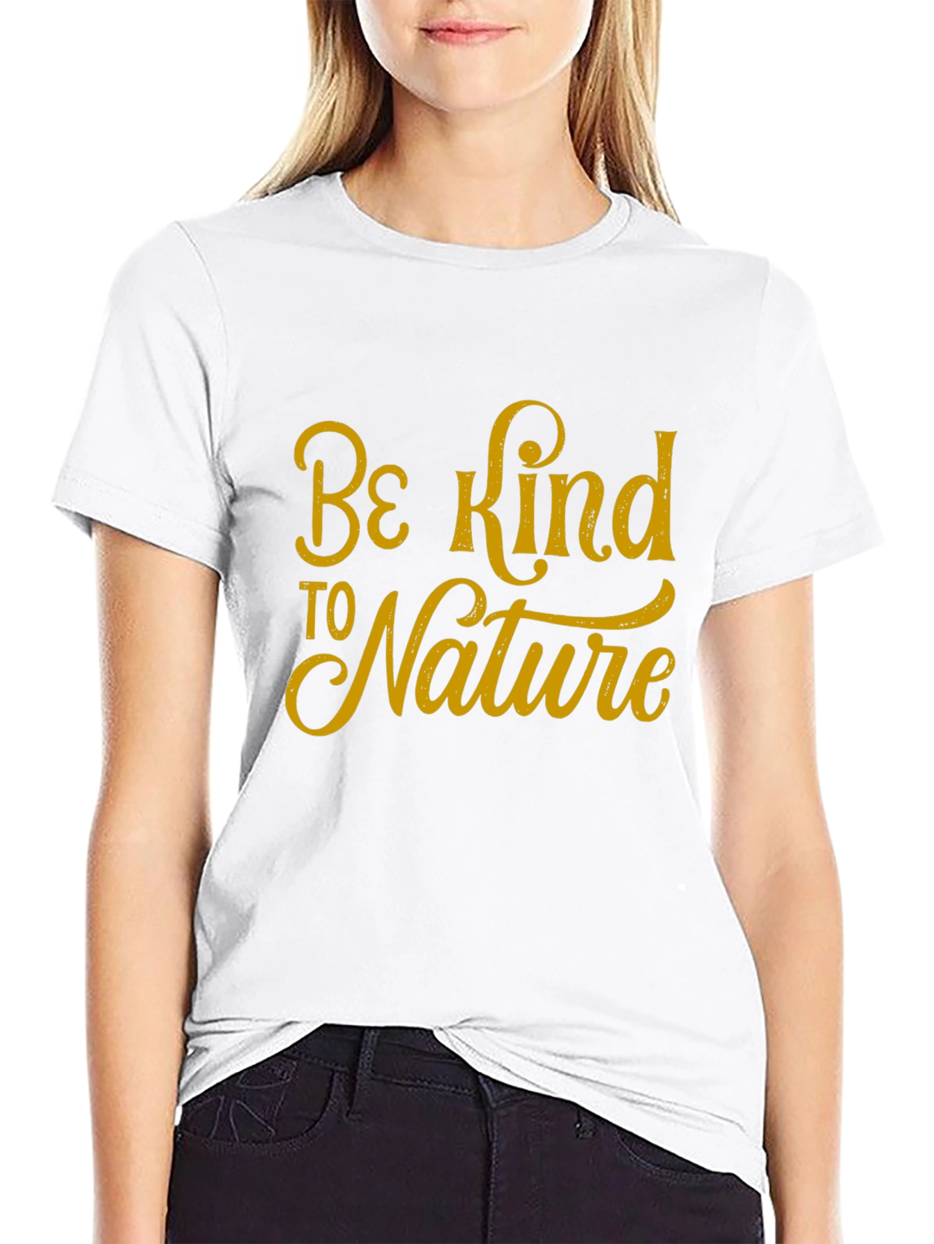 Black Be Kind To Nature Black T-Shirt view 9
