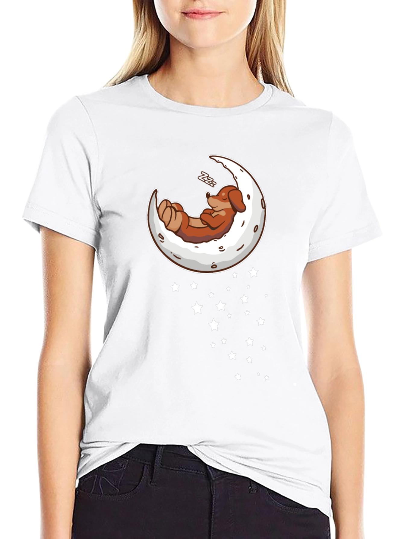 Dachshund Moon Sleep T-Shirt - 9