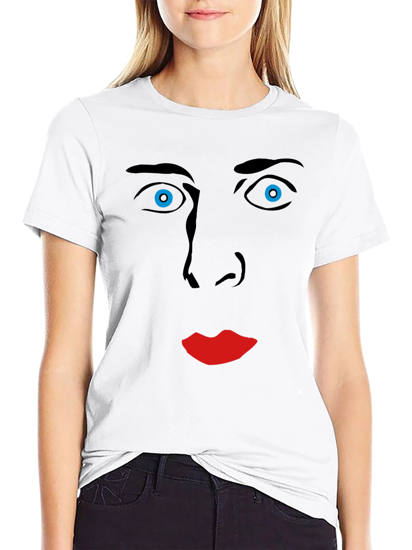 Black Nicolas Cage Face Graphic Tee - Soft Cotton Blend view 9
