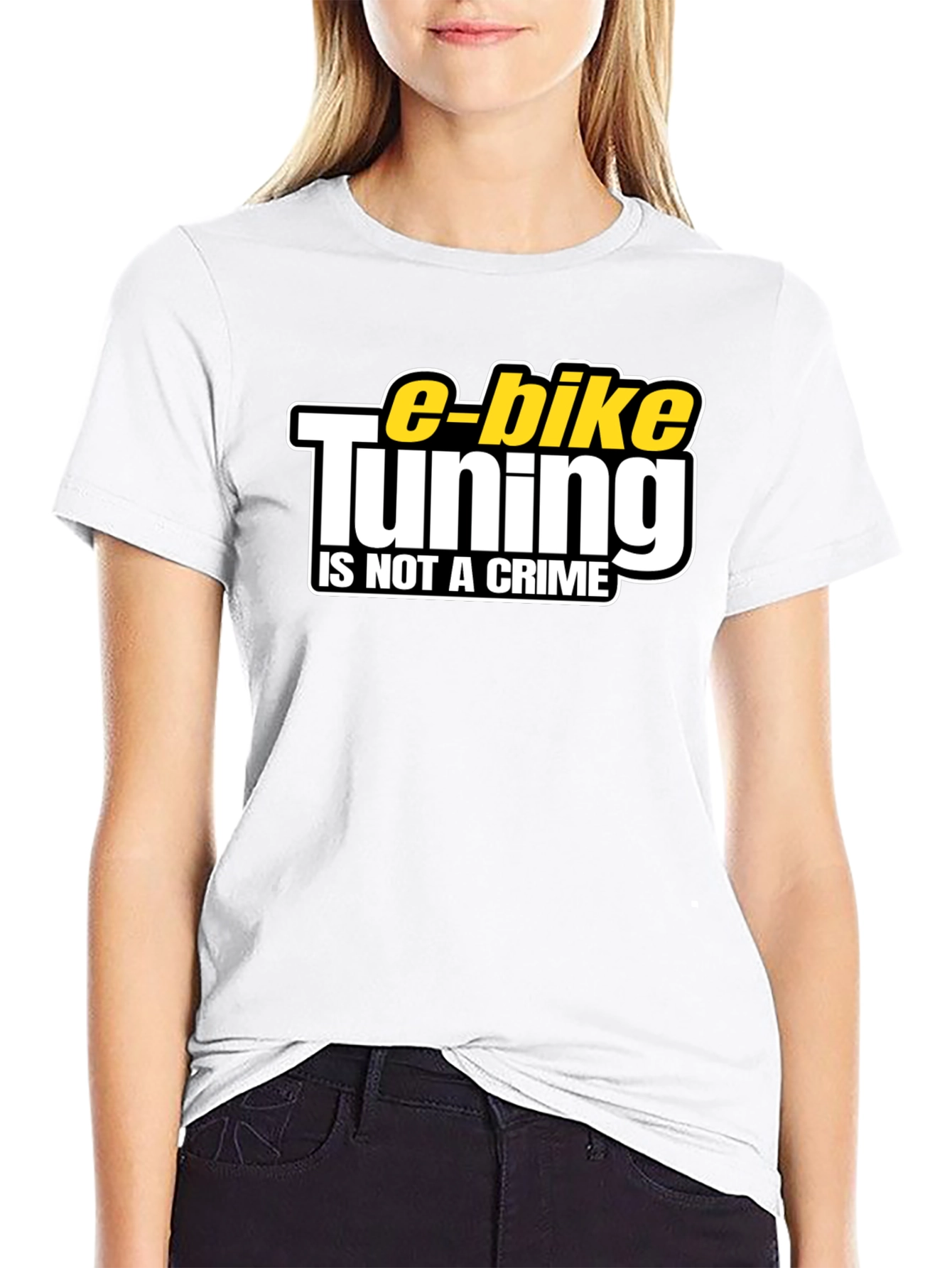 Black E-Bike Tuning Is Not a Crime Black T-Shirt view 9