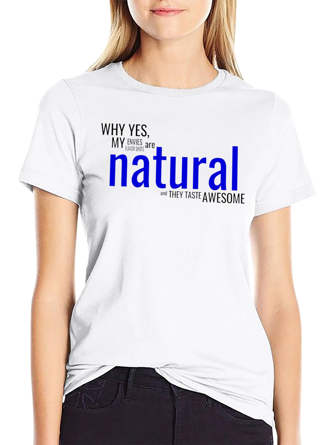 Black Funny "Natural" Graphic T-Shirt view 9