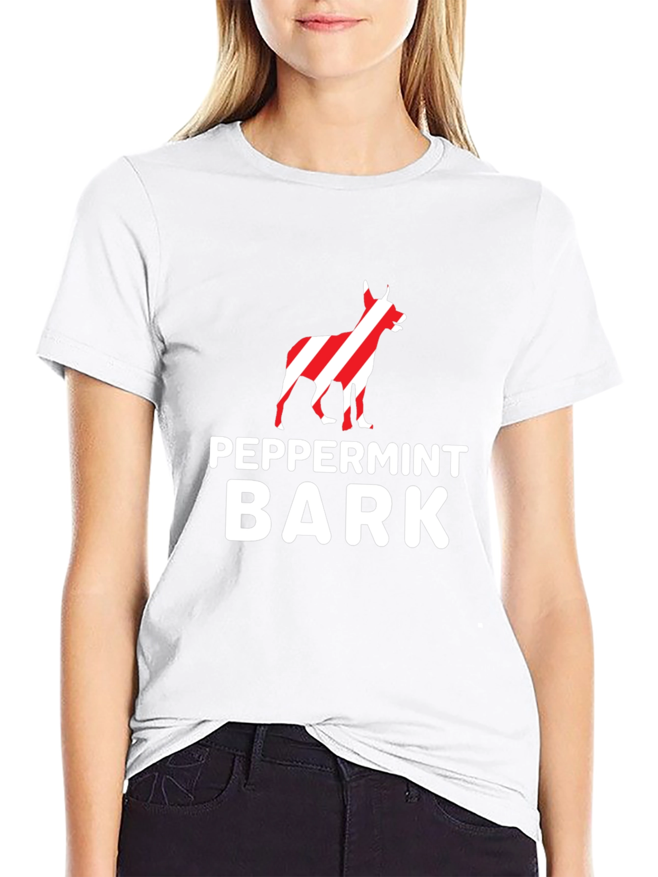 Black Peppermint Bark Dog Graphic T-Shirt view 9
