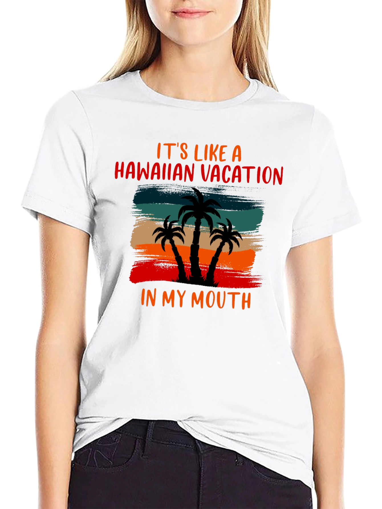 Black Hawaiian Vacation Graphic Tee view 9