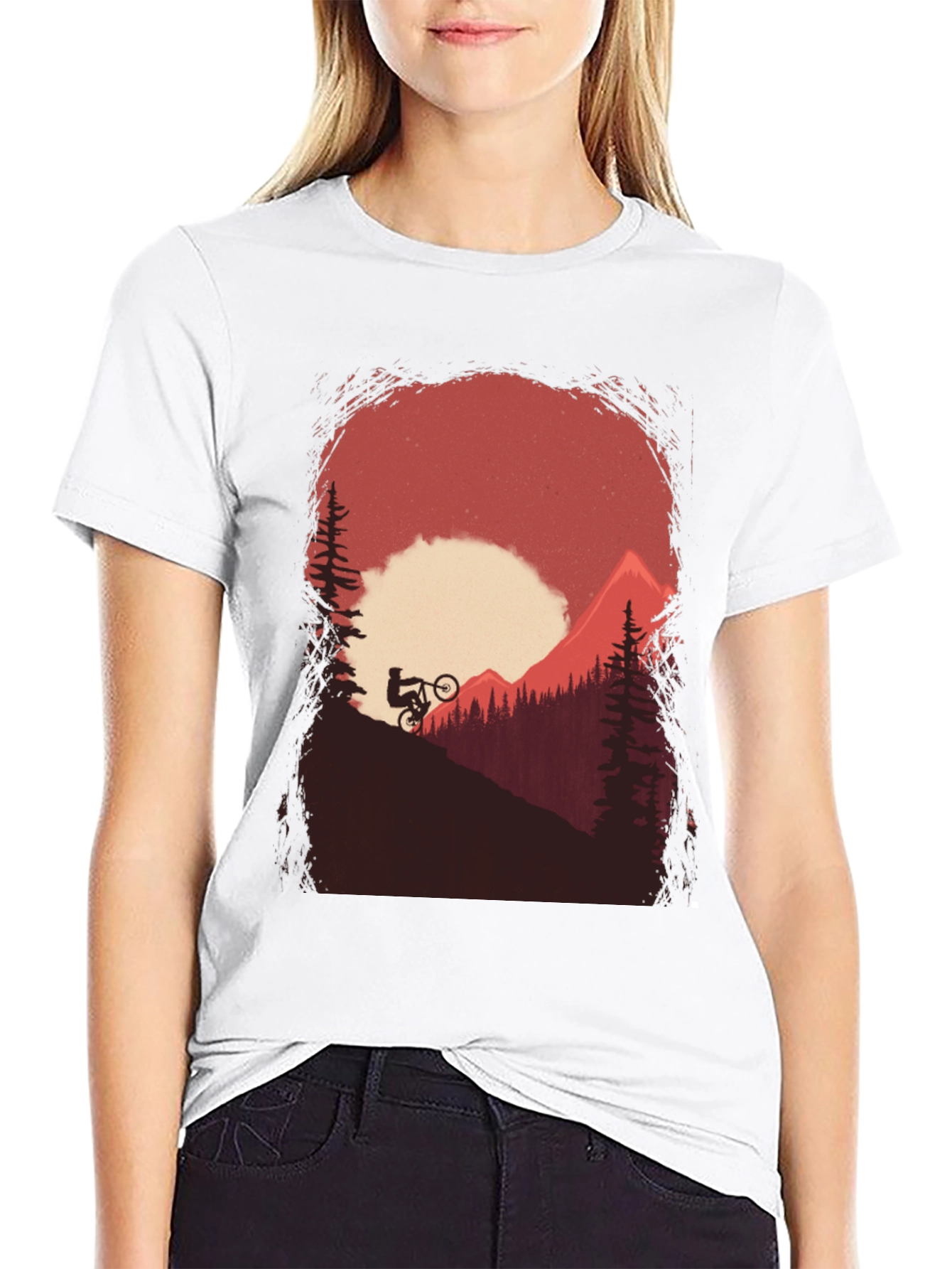 Black Mountain Biker Graphic Tee - Adventure Awaits view 9