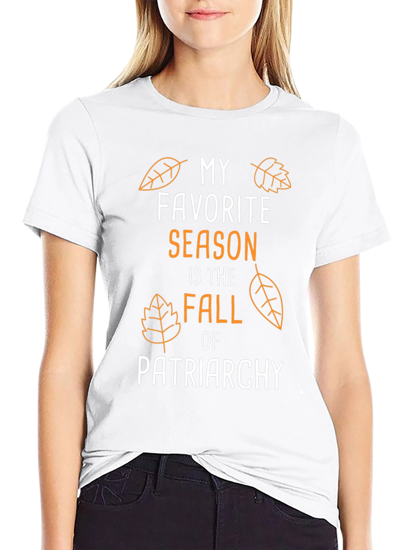 Black My Favorite Season Fall of Patriarchy T-Shirt view 9