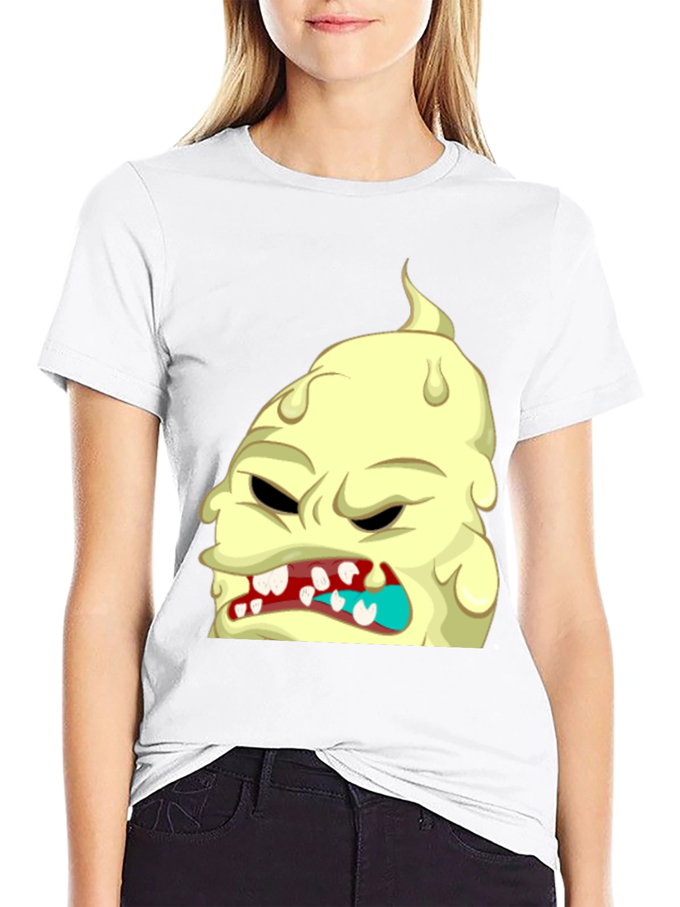 Black Monster Graphic T-Shirt - Unique Cartoon Tee view 9