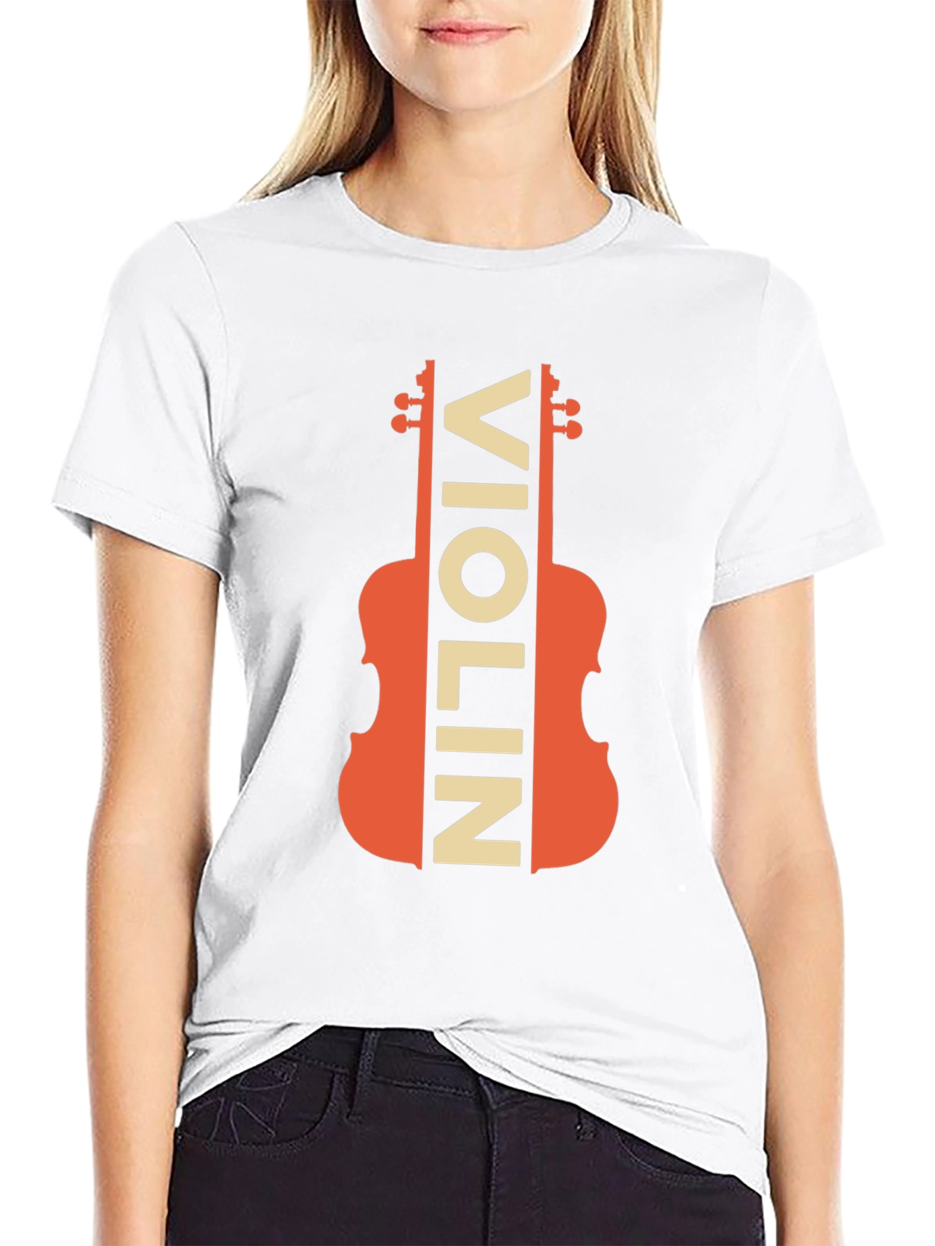 Black Violin Graphic Tee - Musician's Novelty T-Shirt view 9