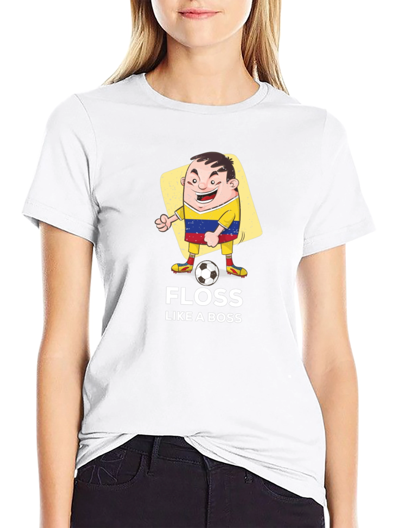 Black Floss Like a Boss T-Shirt - Soccer Fan Tee view 9
