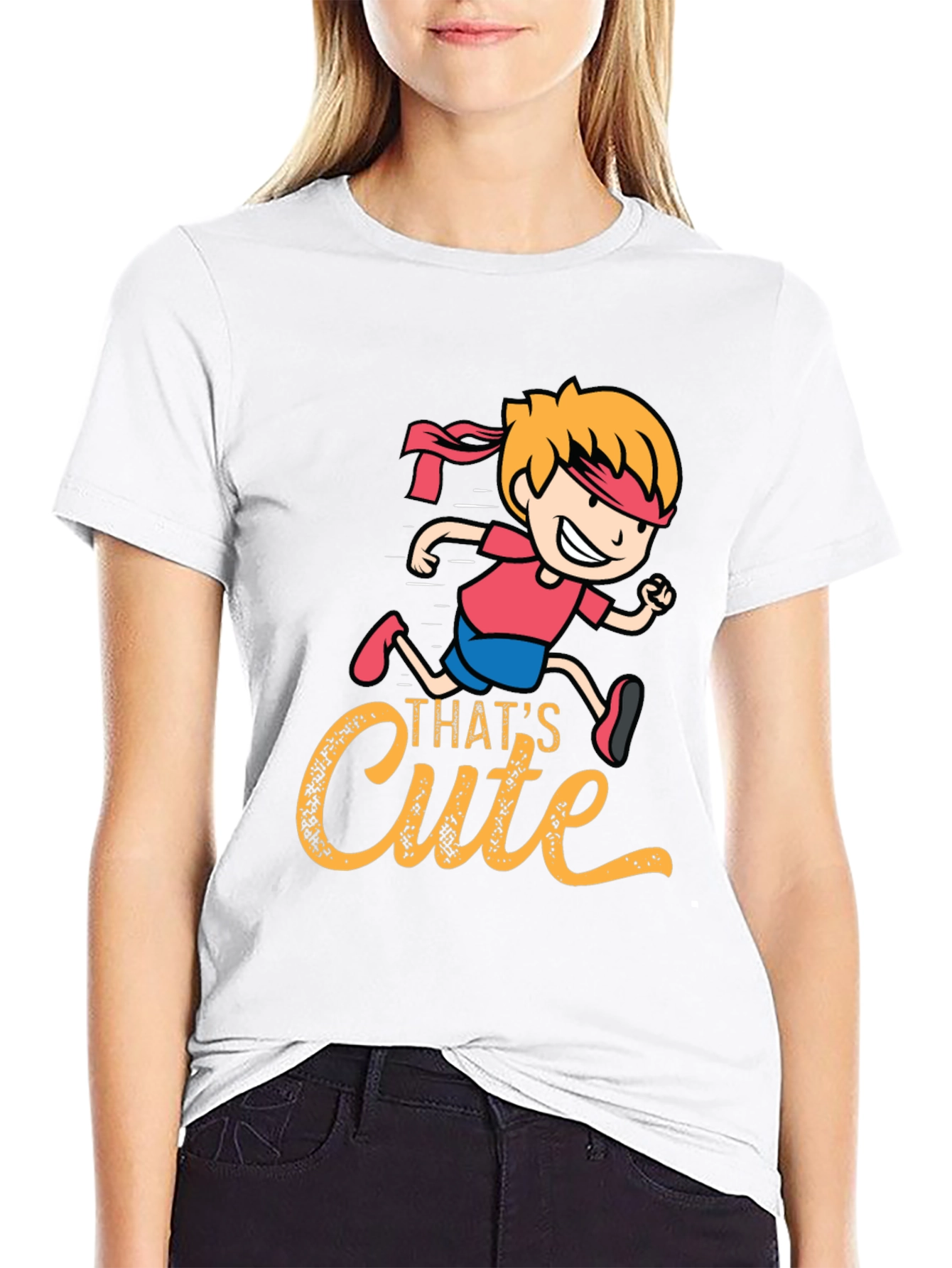Black That's Cute Graphic T-Shirt view 9