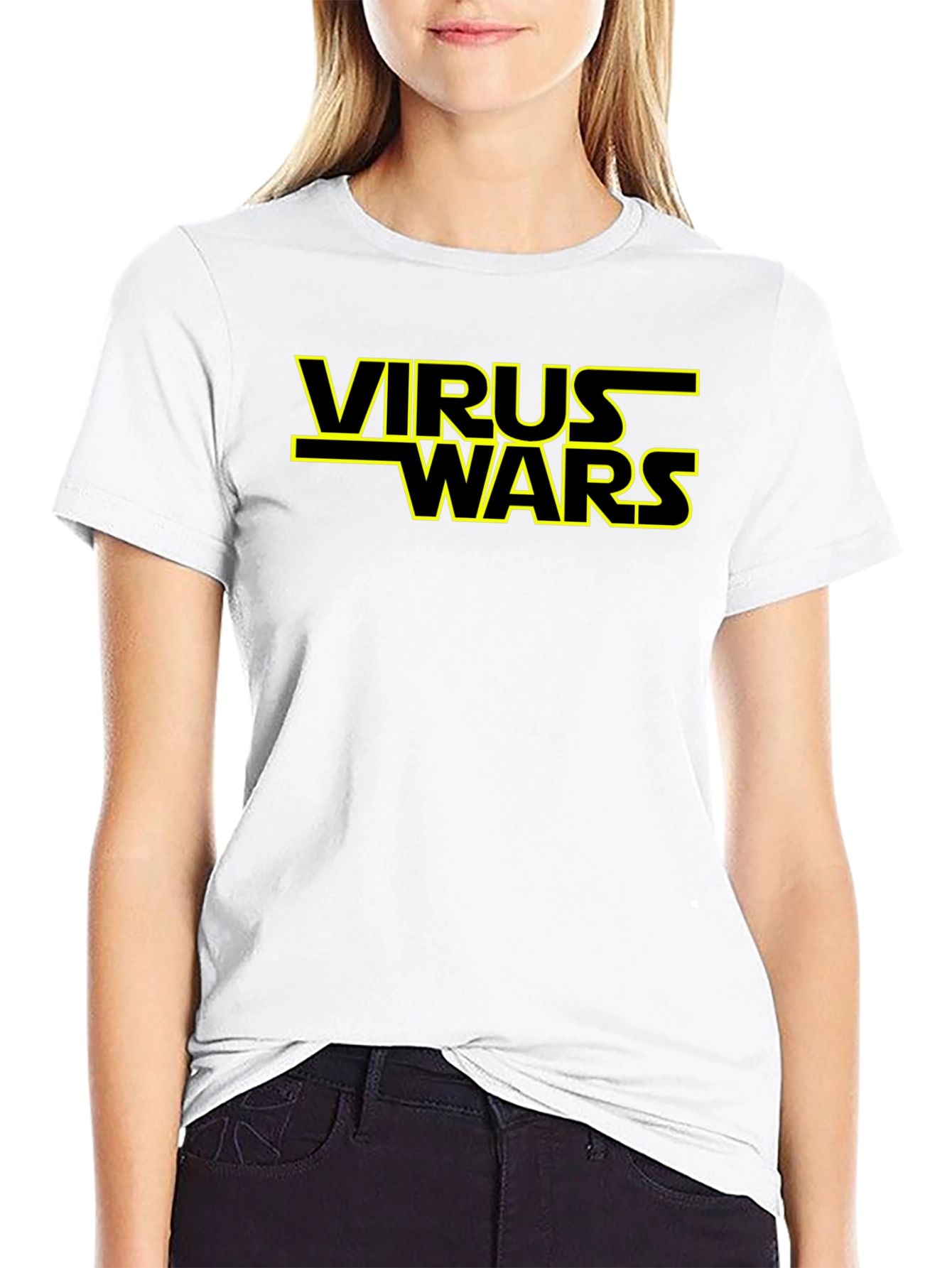 Black Virus Wars Graphic Tee - Novelty T-Shirt view 9