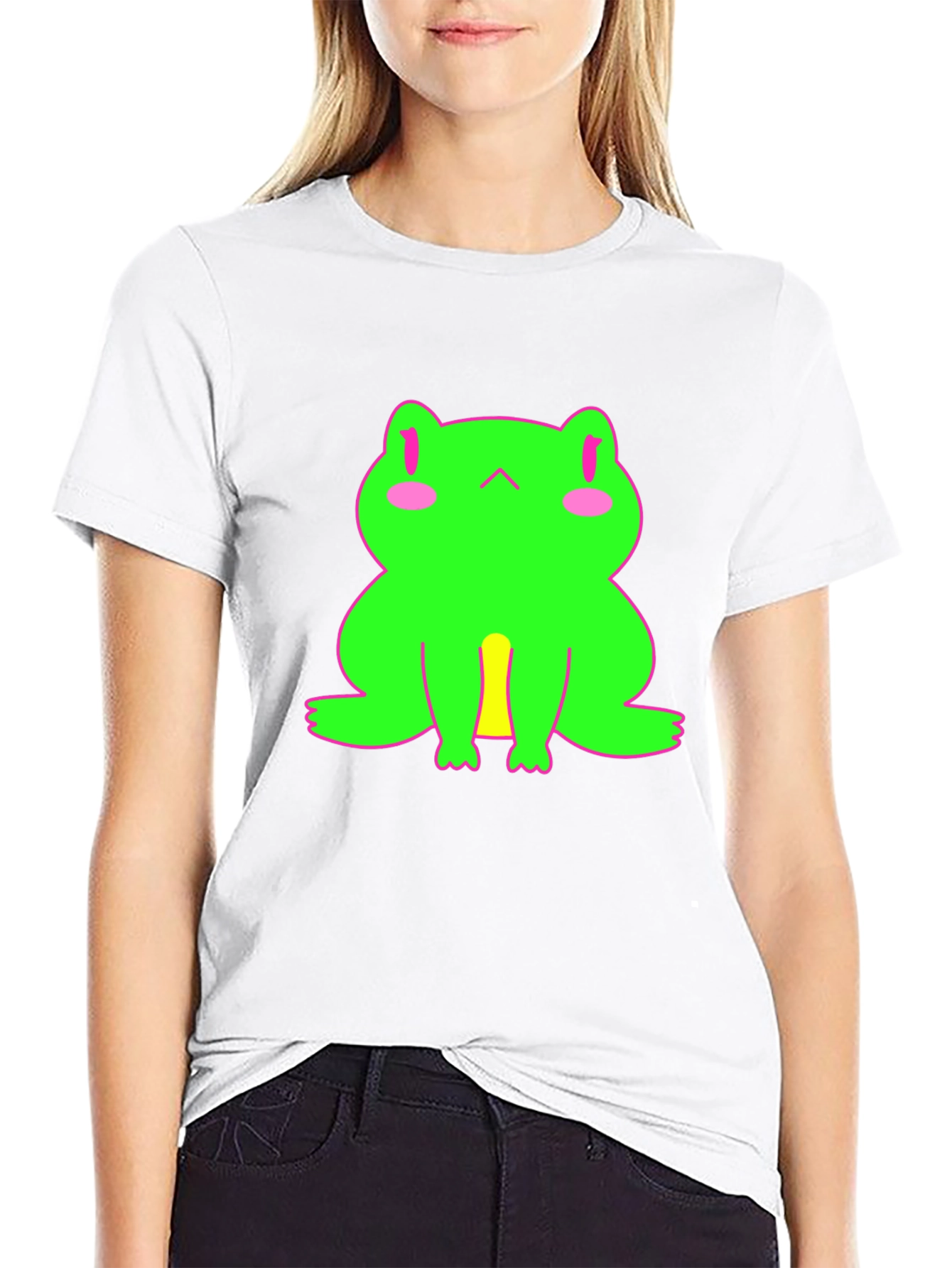 Black Frog Graphic Tee - Black Unisex T-Shirt view 9