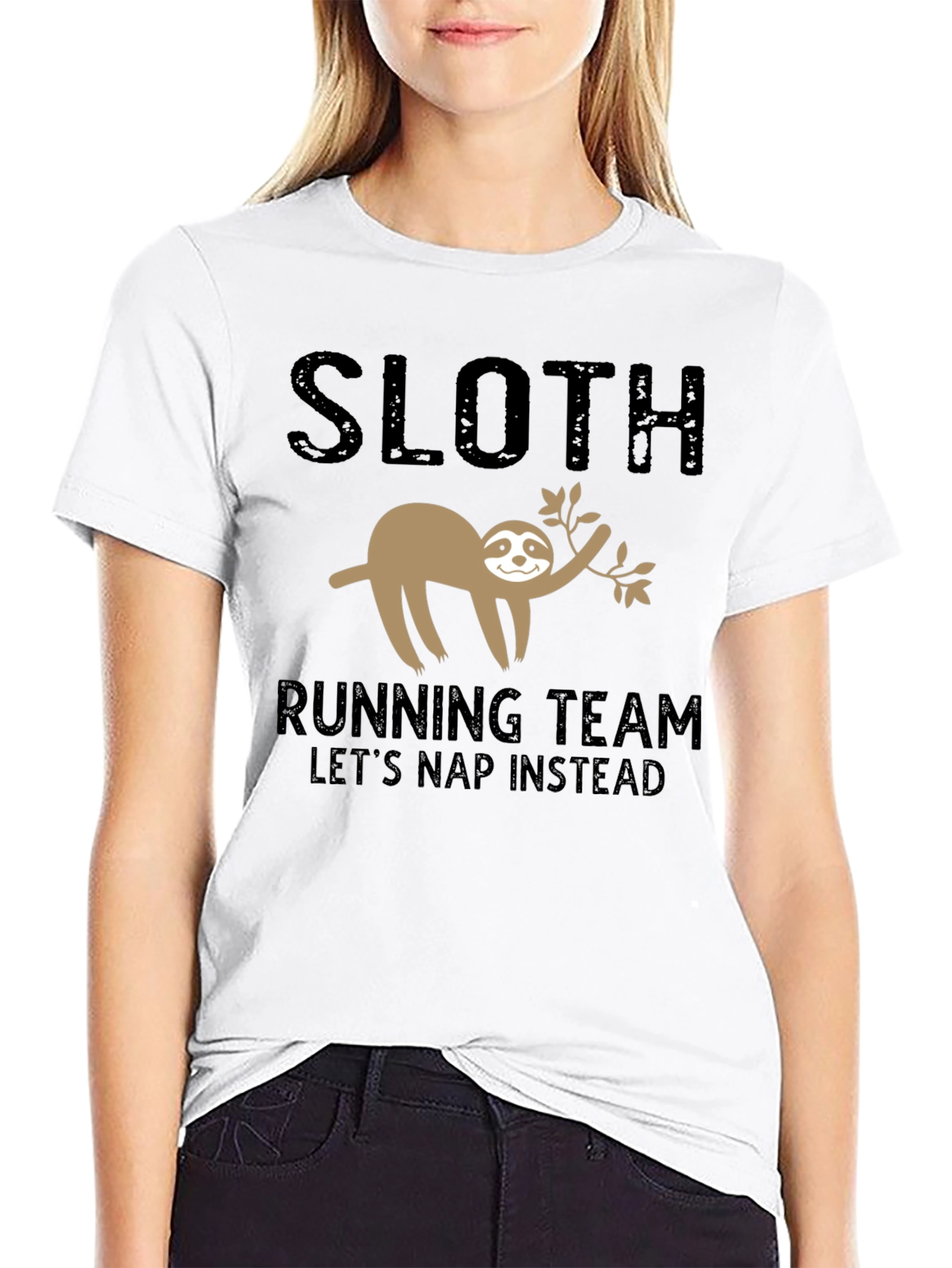 Black Sloth Running Team T-Shirt - Let's Nap Instead view 9