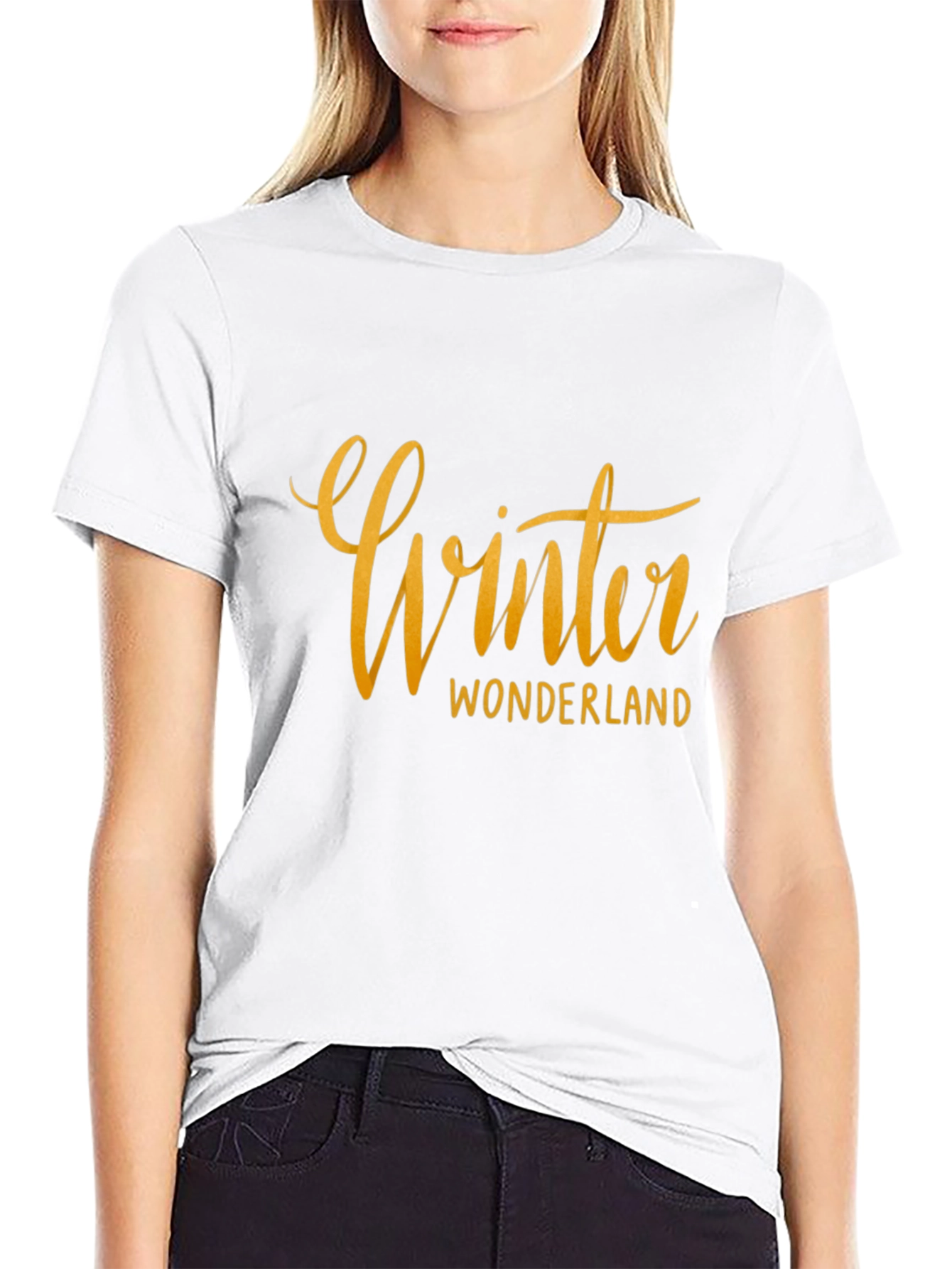Black Winter Wonderland Black T-Shirt view 9