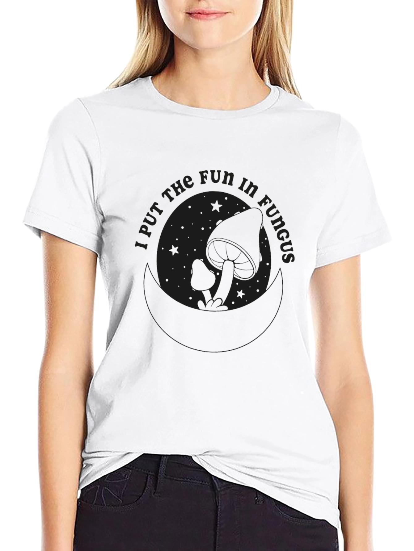 Black Fungus Fun T-Shirt - Unique Graphic Tee view 9