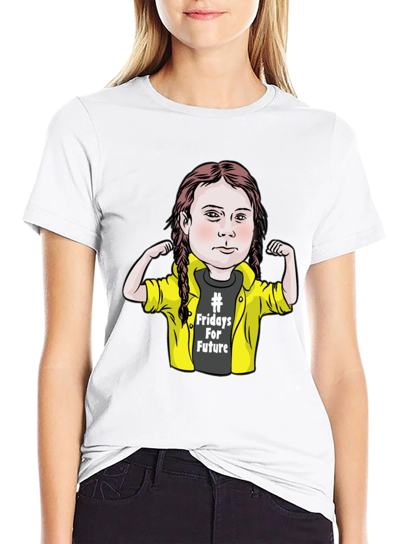 Fridays for Future T-Shirt - Greta Thunberg Cartoon Graphic Tee - 9