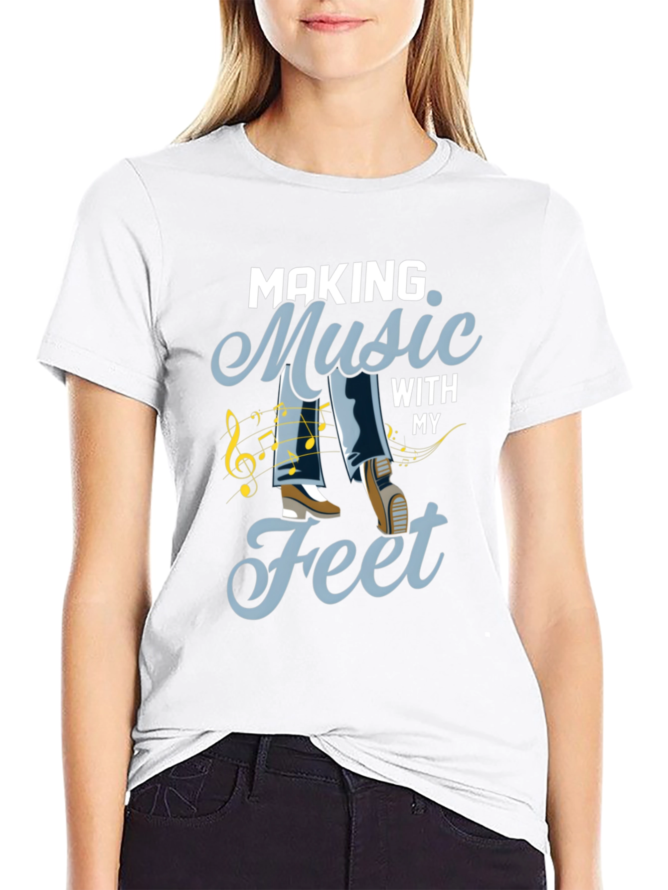 Black Music Feet Tee - Dance to Your Own Beat view 9