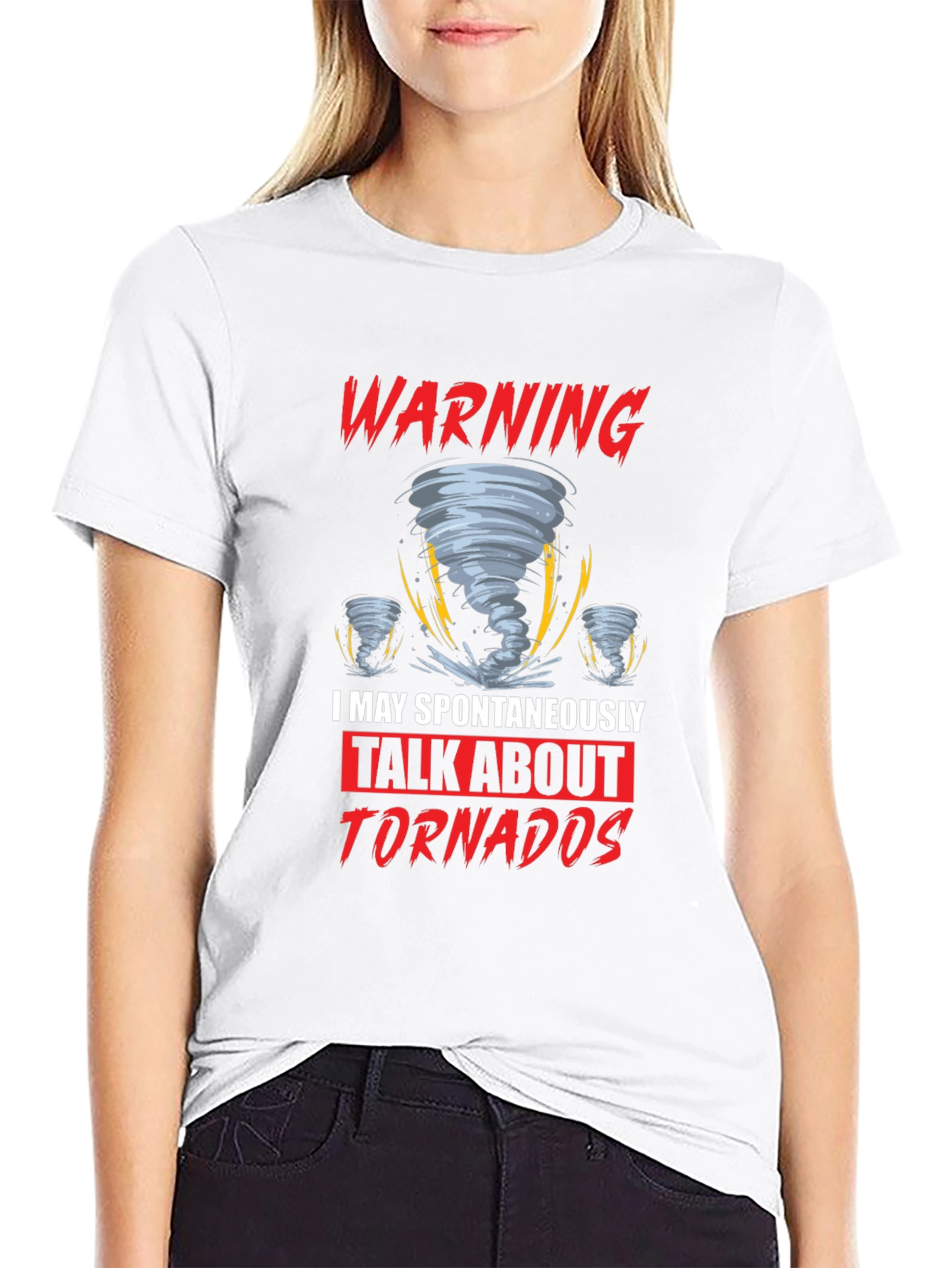 Black Warning Tornadoes T-Shirt view 9