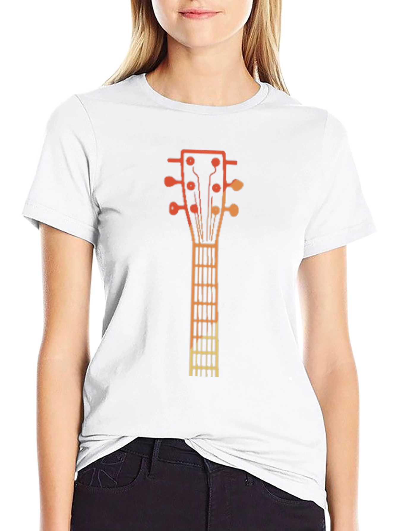 Black Guitar Neck Graphic Tee - Black view 9