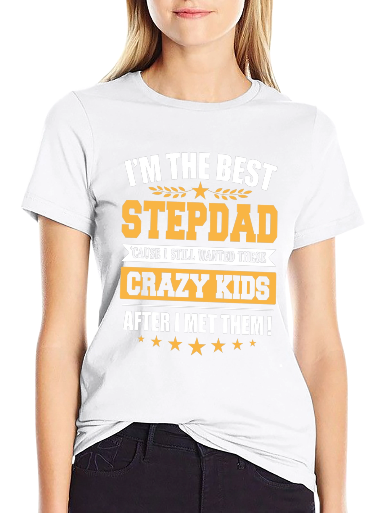 Black Best Stepdad Ever T-Shirt - Crazy Kids view 9